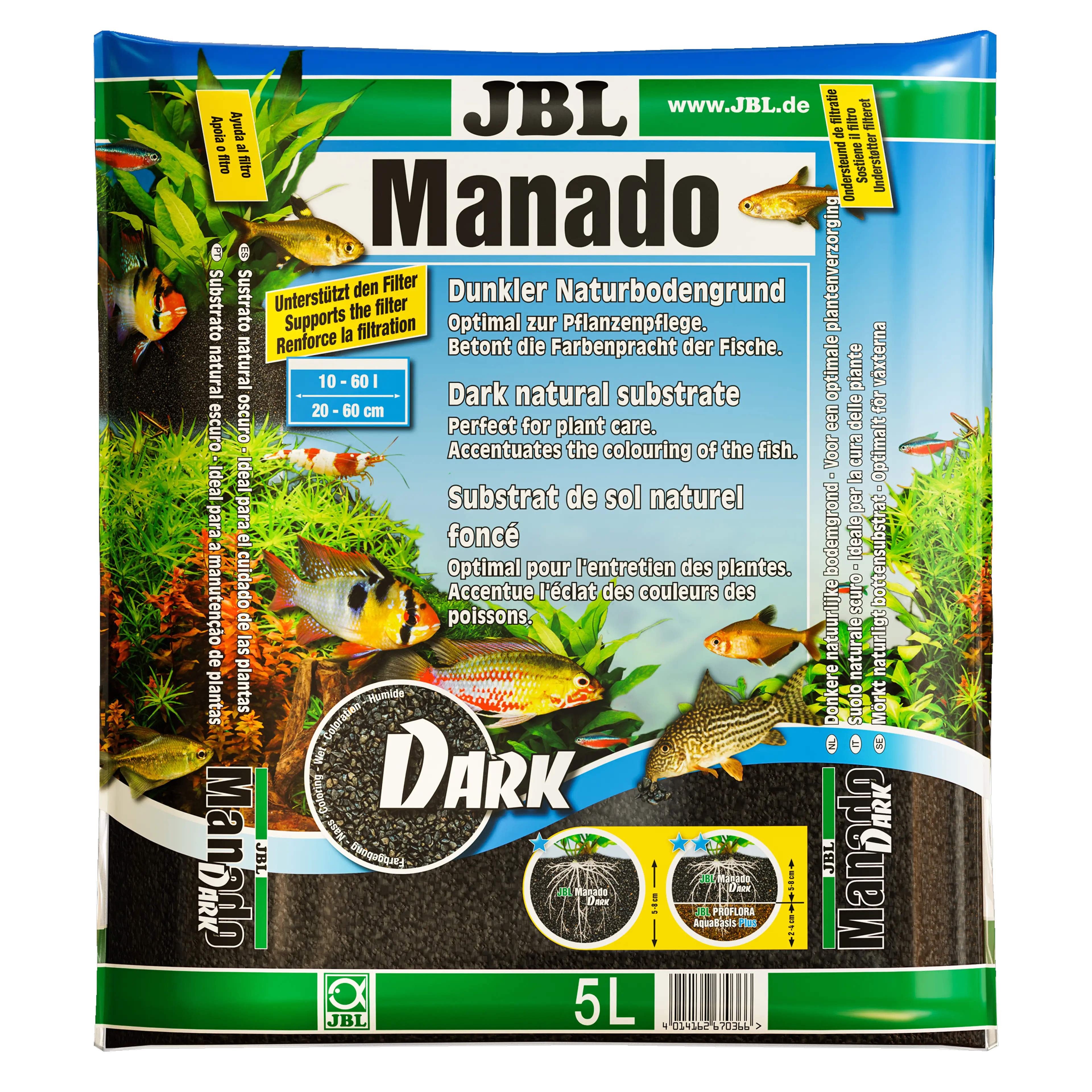 Ideal for plant care in freshwater aquariums. Its porous structure promotes root growth. Suitable for digging fish.