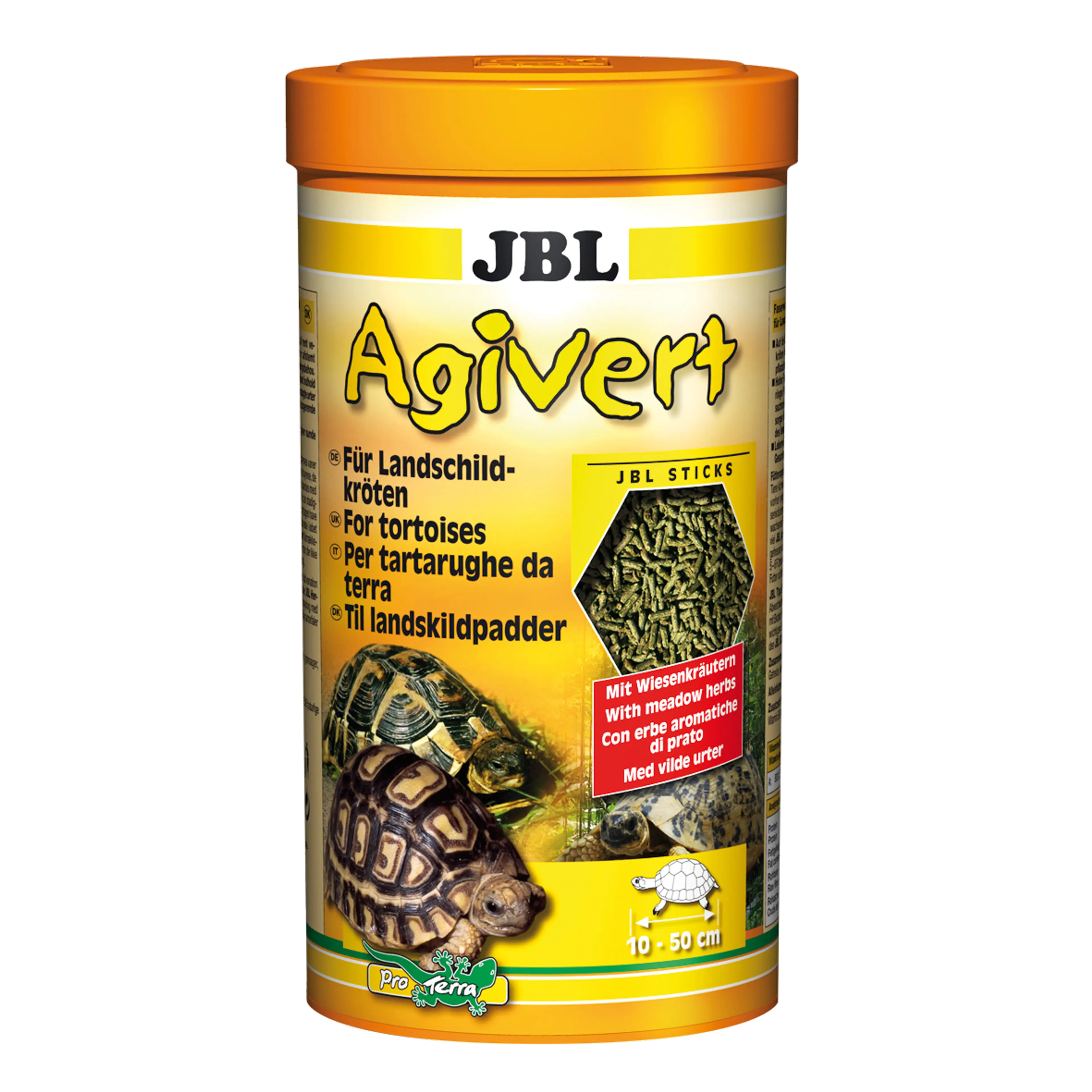 Specially formulated for the nutritional needs of tortoises: food sticks made from a mixture of purely plant-based raw materials.