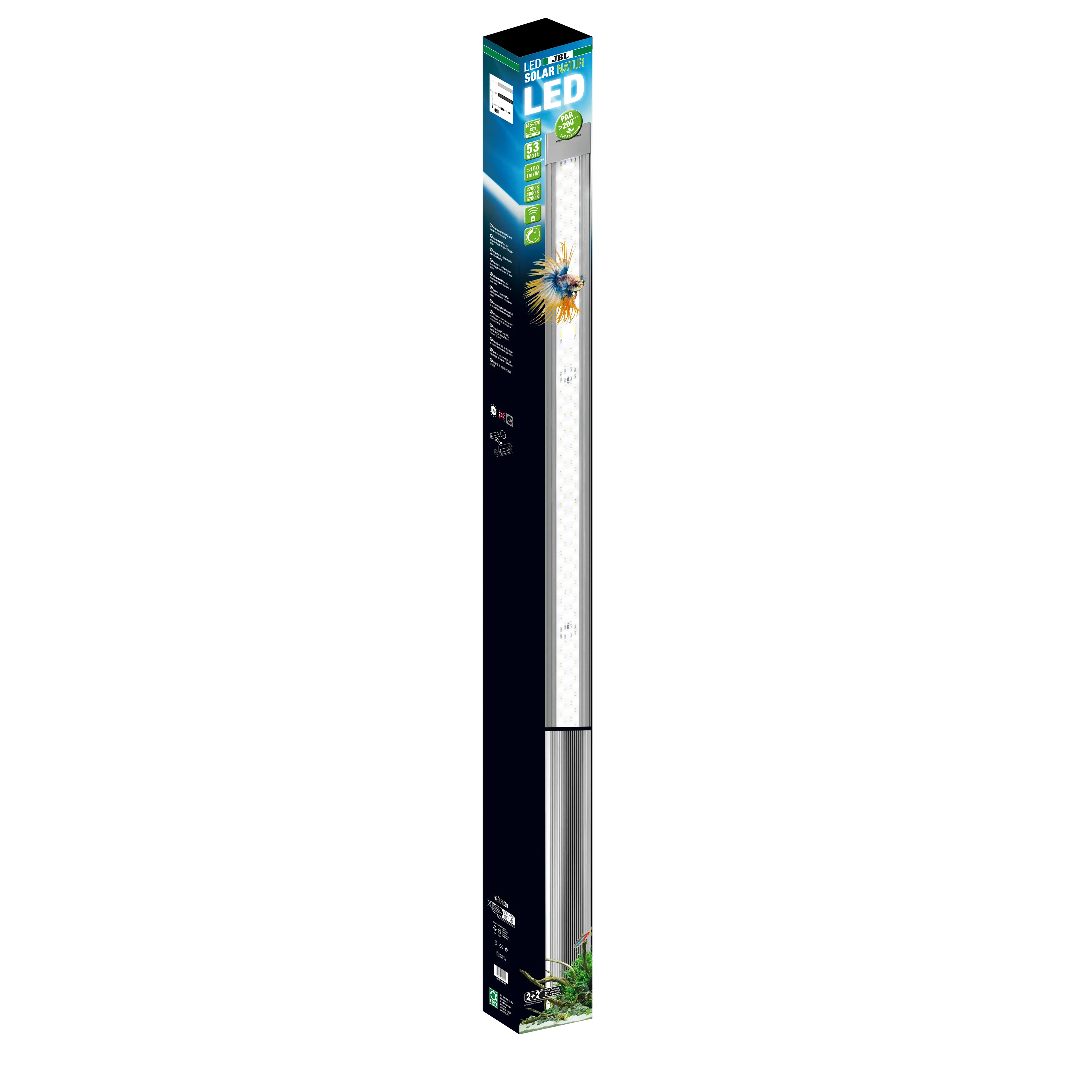 Maximum efficiency with 150 lumens/watt for beautiful aquarium plants: Extremely high photosynthetically active radiation (PAR) of over 200 µM/s/m2