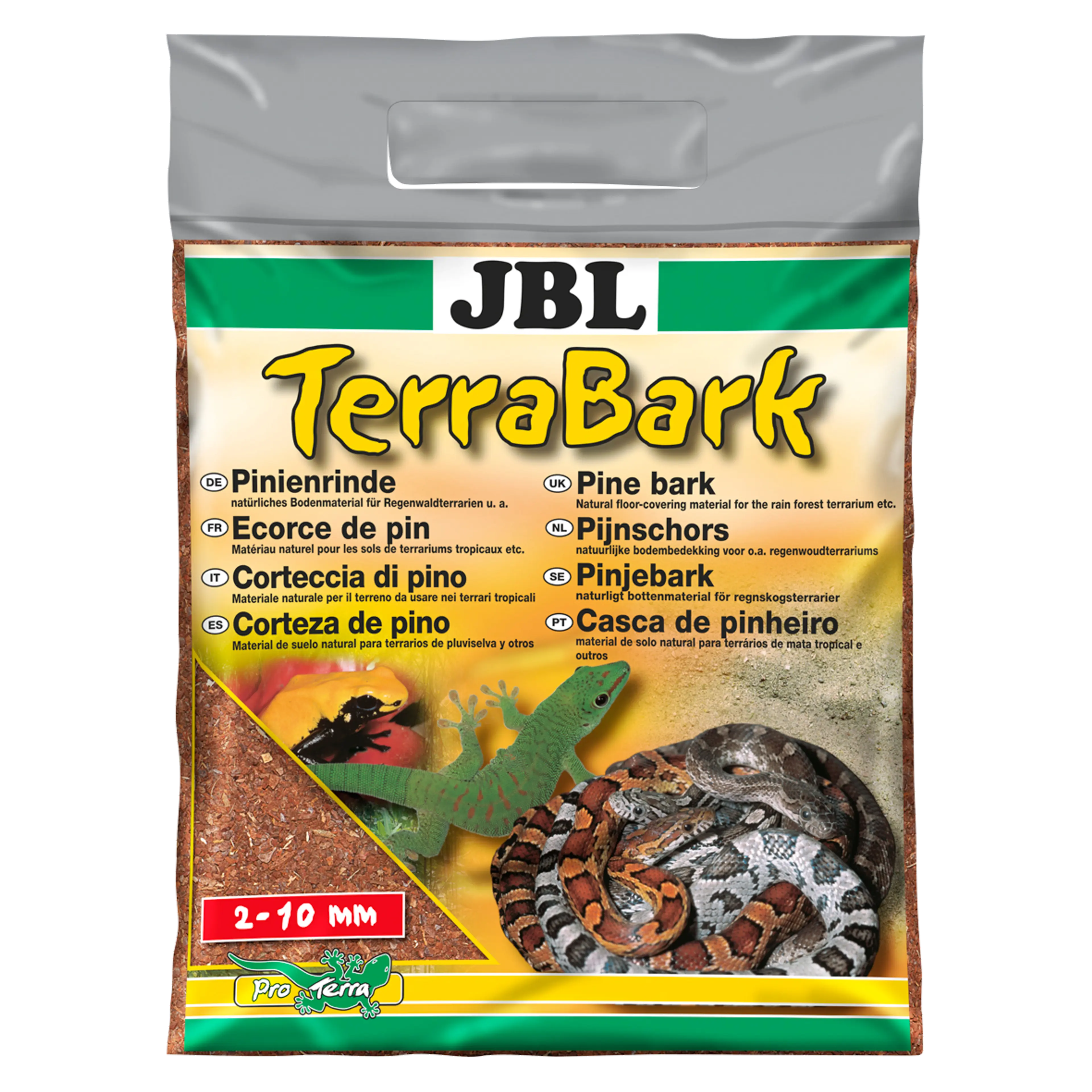 For forest and rainforest terrariums: Pine bark substrate