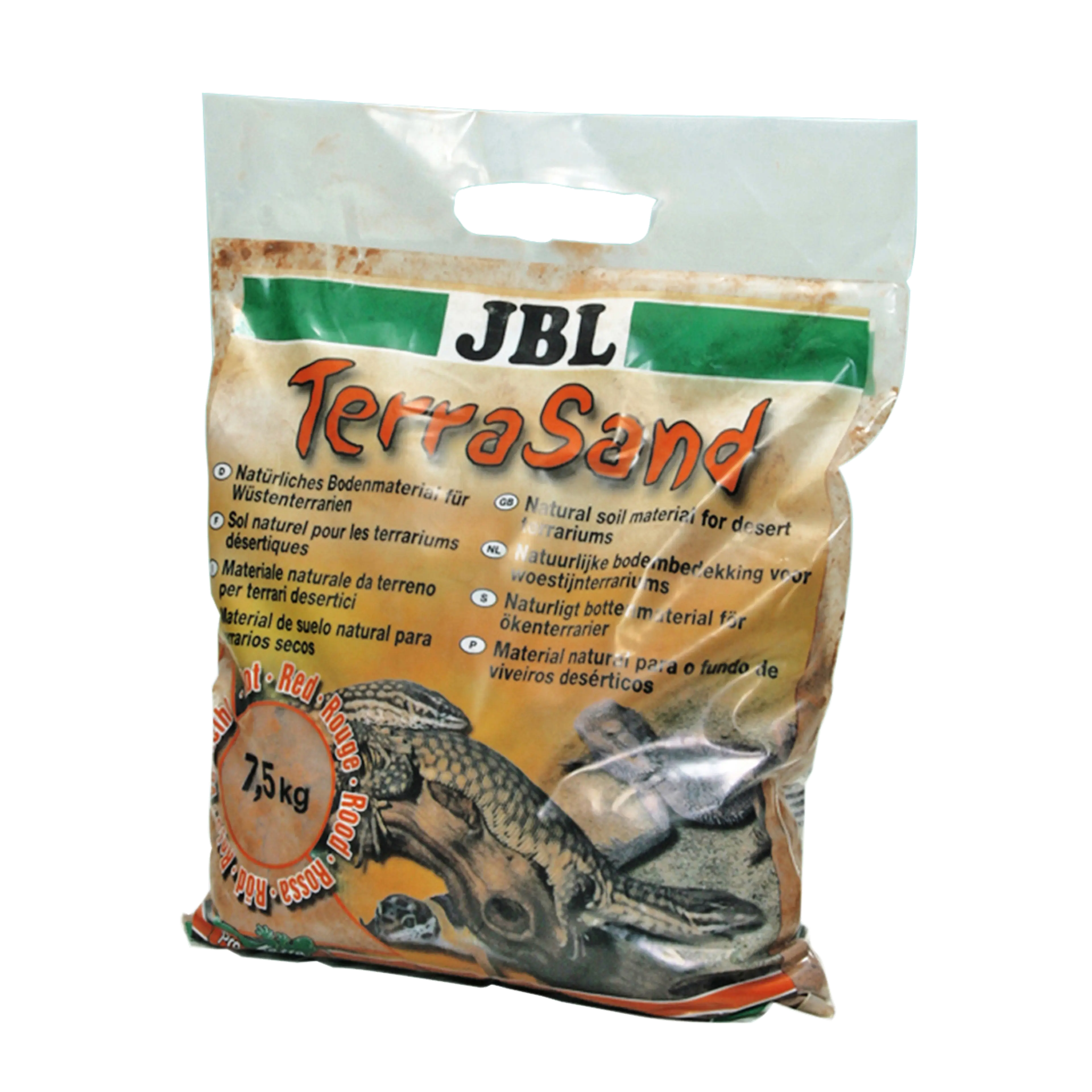 For desert terrariums: Natural substrate made of fine red sand, grain size: 0.1–0.2 mm