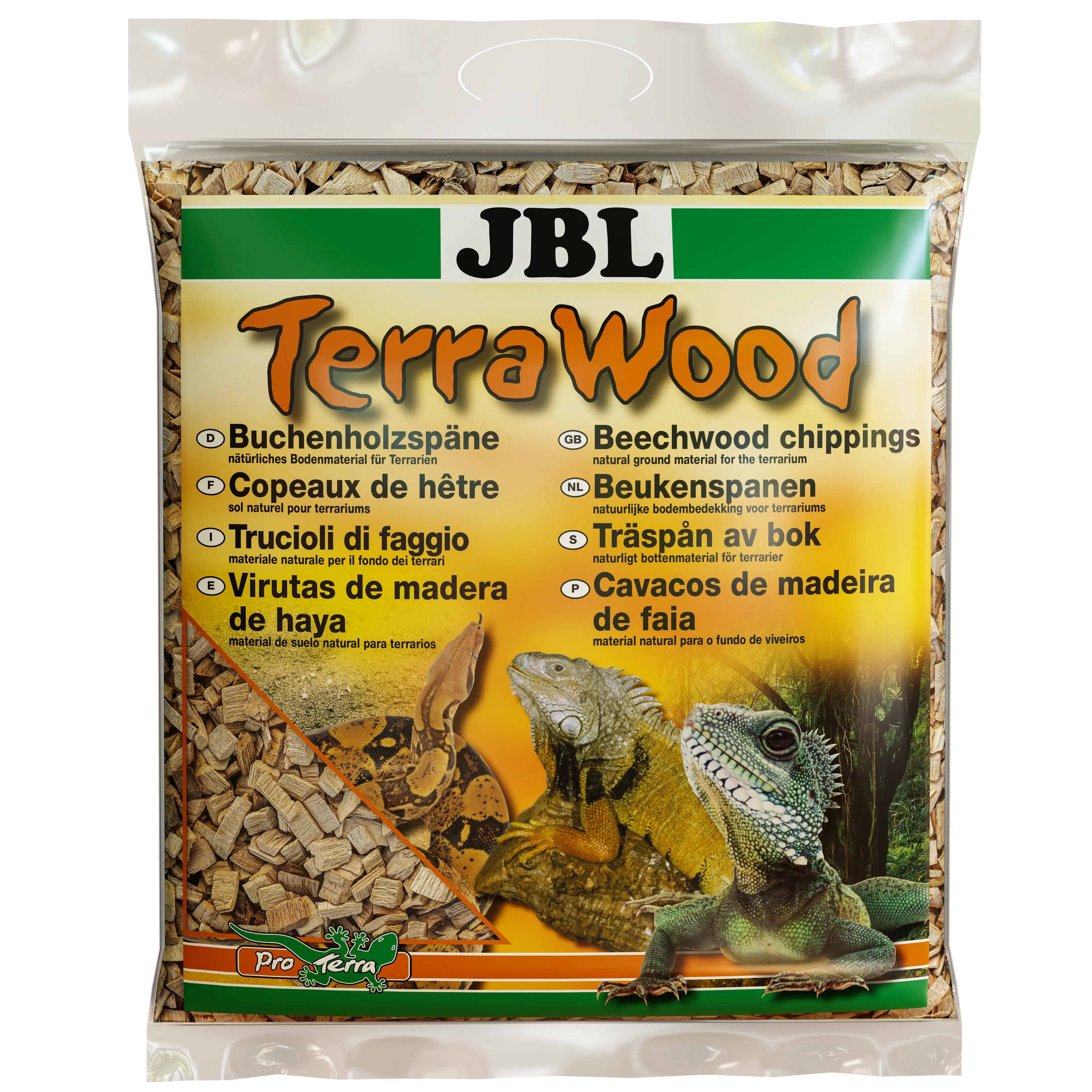 For dry and semi-dry terrariums: Natural substrate made from beech wood shavings