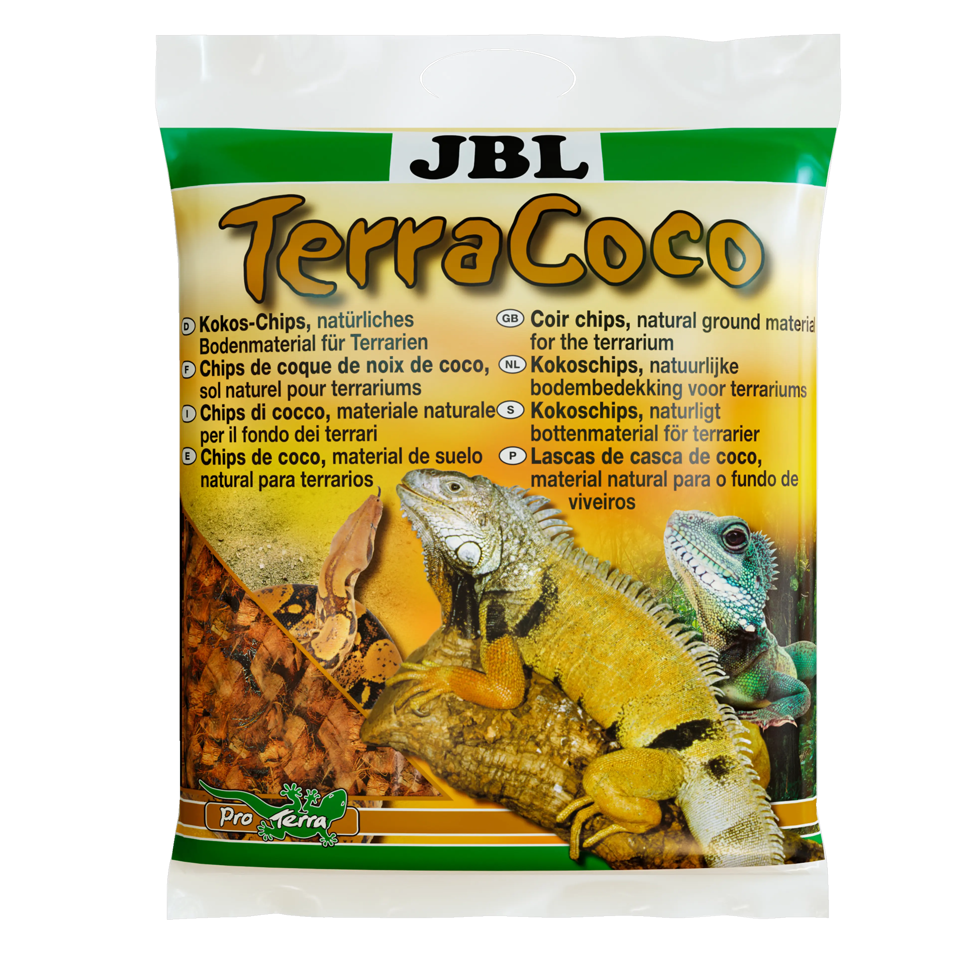 For all types of terrariums: natural substrate made from coconut chips.