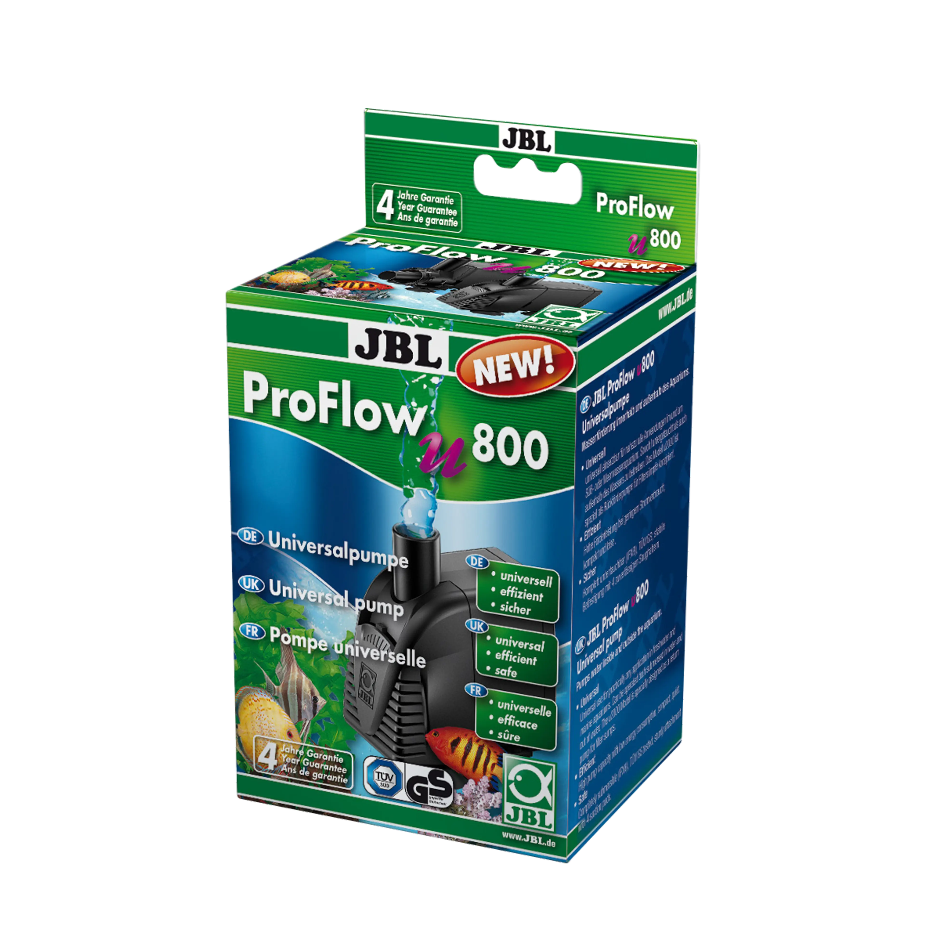Clean and healthy water: Universal pump with a capacity of 900 l/h for circulating water in aquariums and aquaterrariums. Can be used for biofilters, indoor fountains or as a fountain.