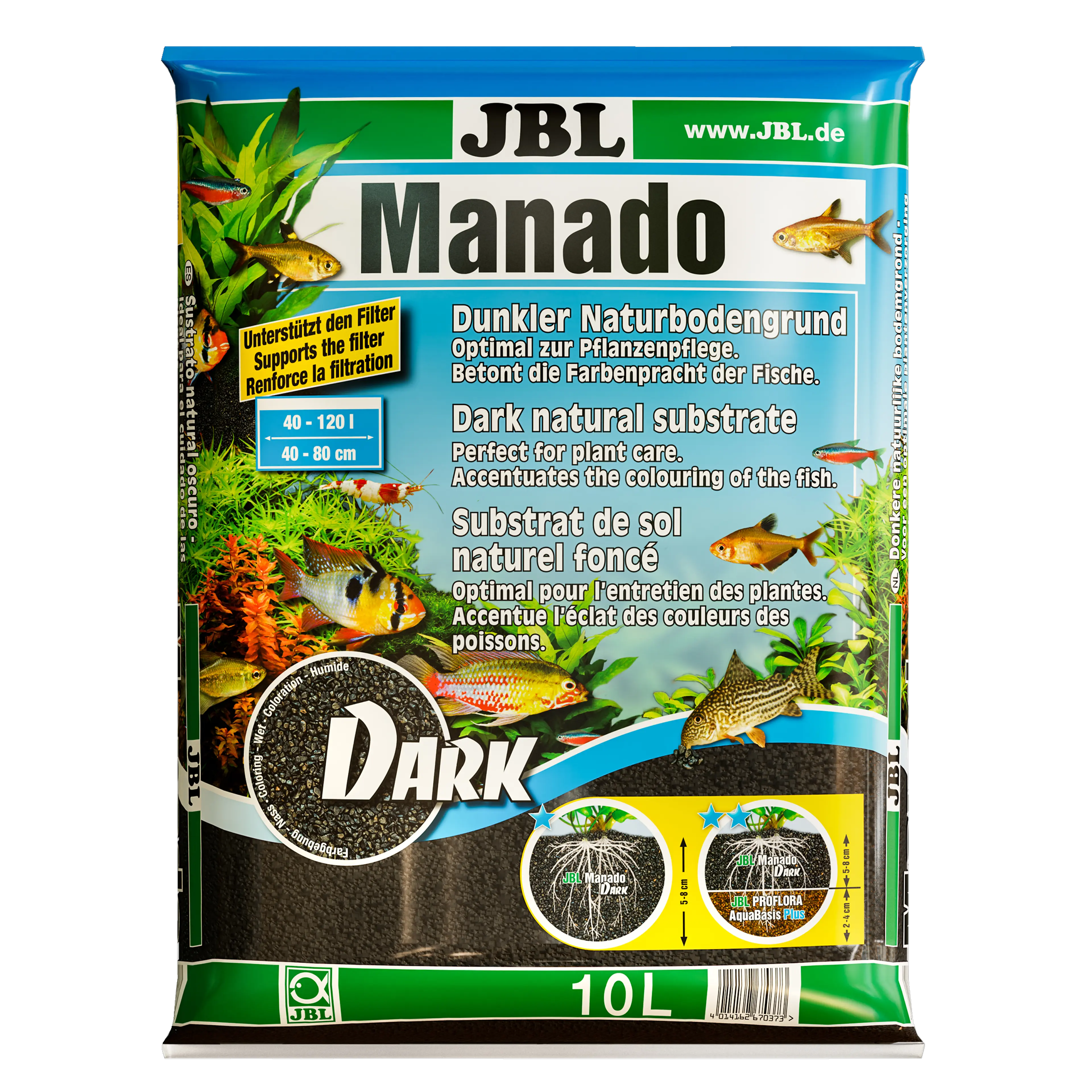 Ideal for plant care in freshwater aquariums. Its porous structure promotes root growth. Suitable for digging fish.
