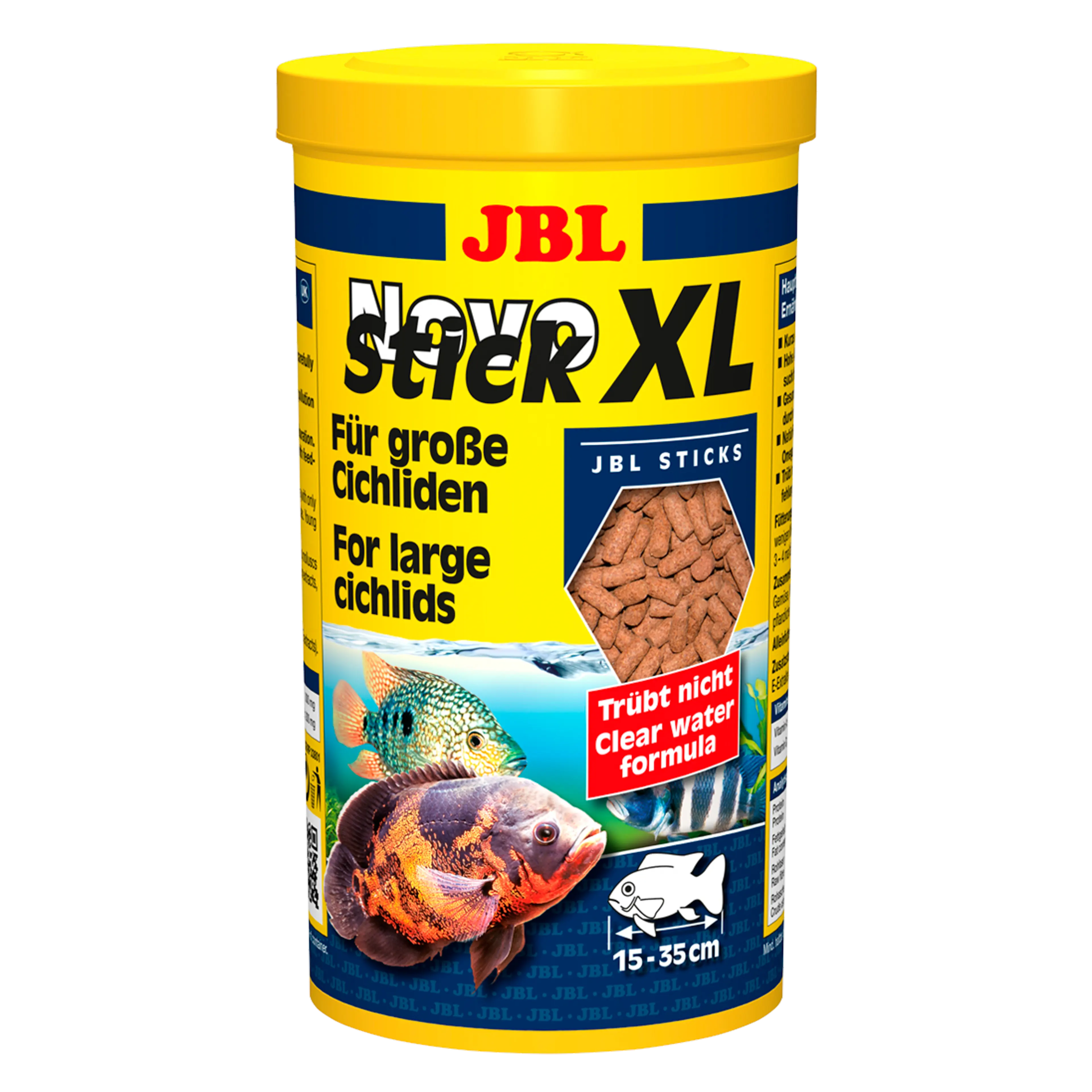 Complete nutrition and optimal growth for large carnivorous cichlids