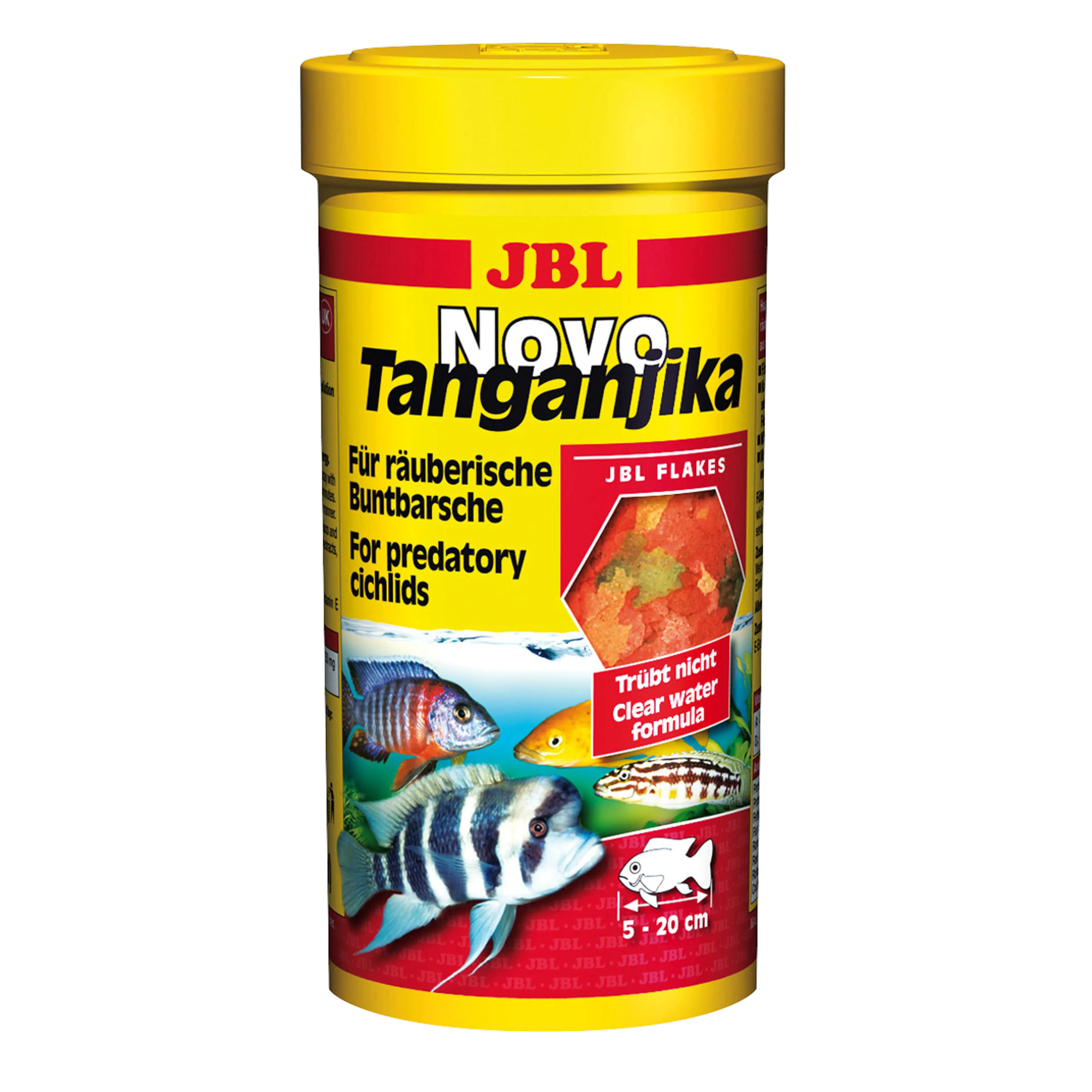 Complete nutrition, optimal growth and vibrant colours for predatory cichlids from Lake Tanganyika and Lake Malawi: carotenoids ensure beautiful colouration.