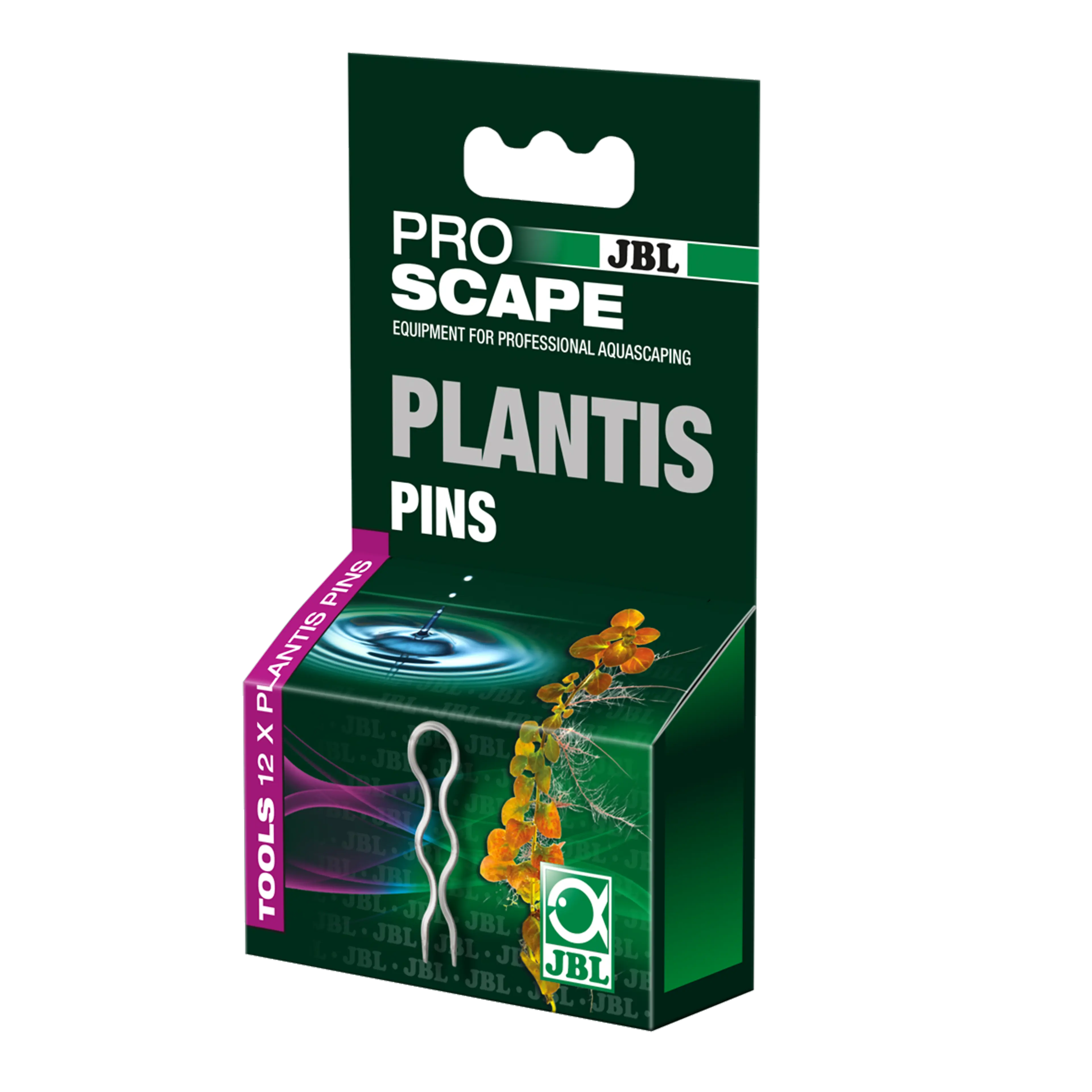 Support for all plants: pins for securely fixing plants in the aquarium substrate until they are firmly rooted