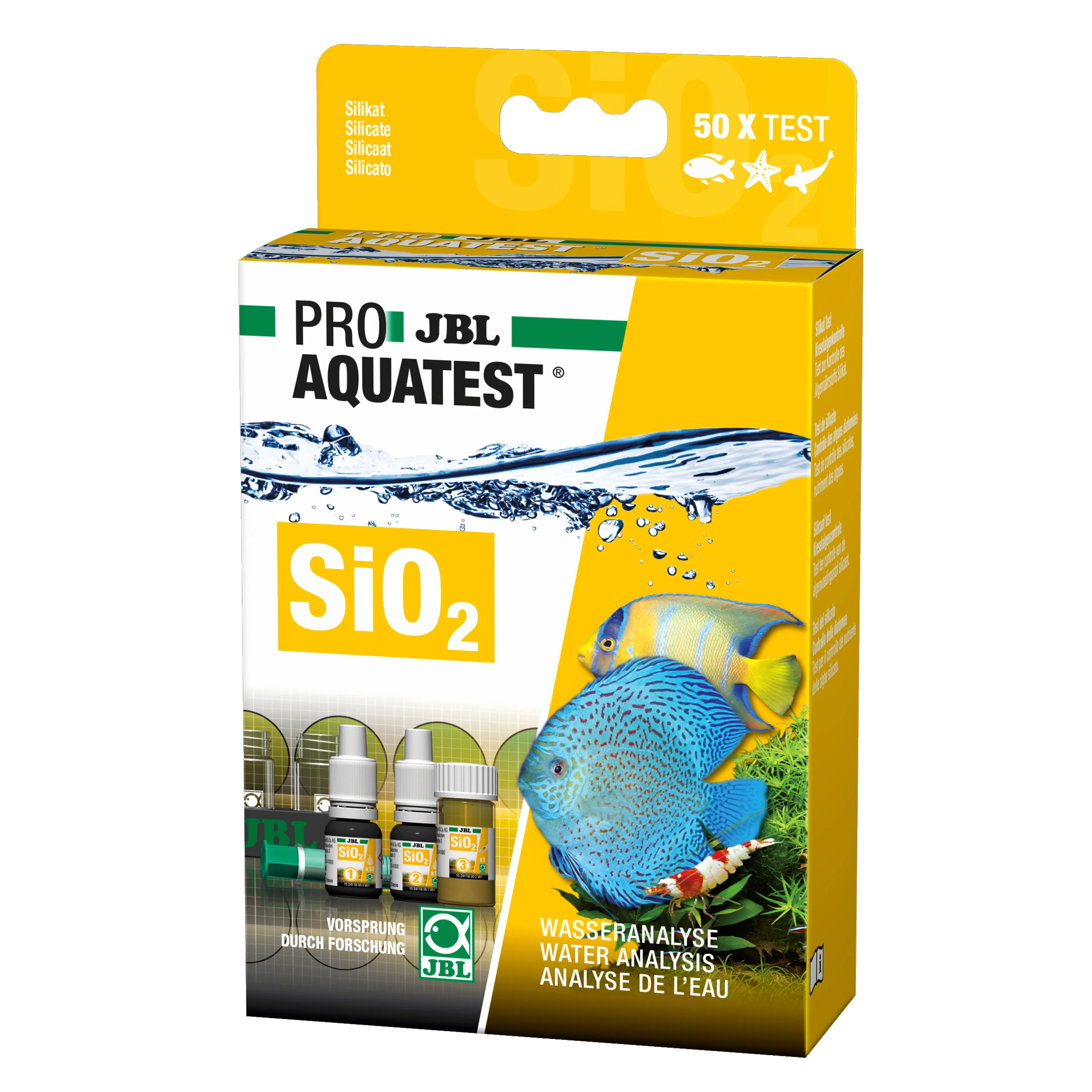 Silicates (silicic acid) are the cause of unsightly diatoms. With this test, you can determine the silicate content for diatom control in freshwater and saltwater aquariums.