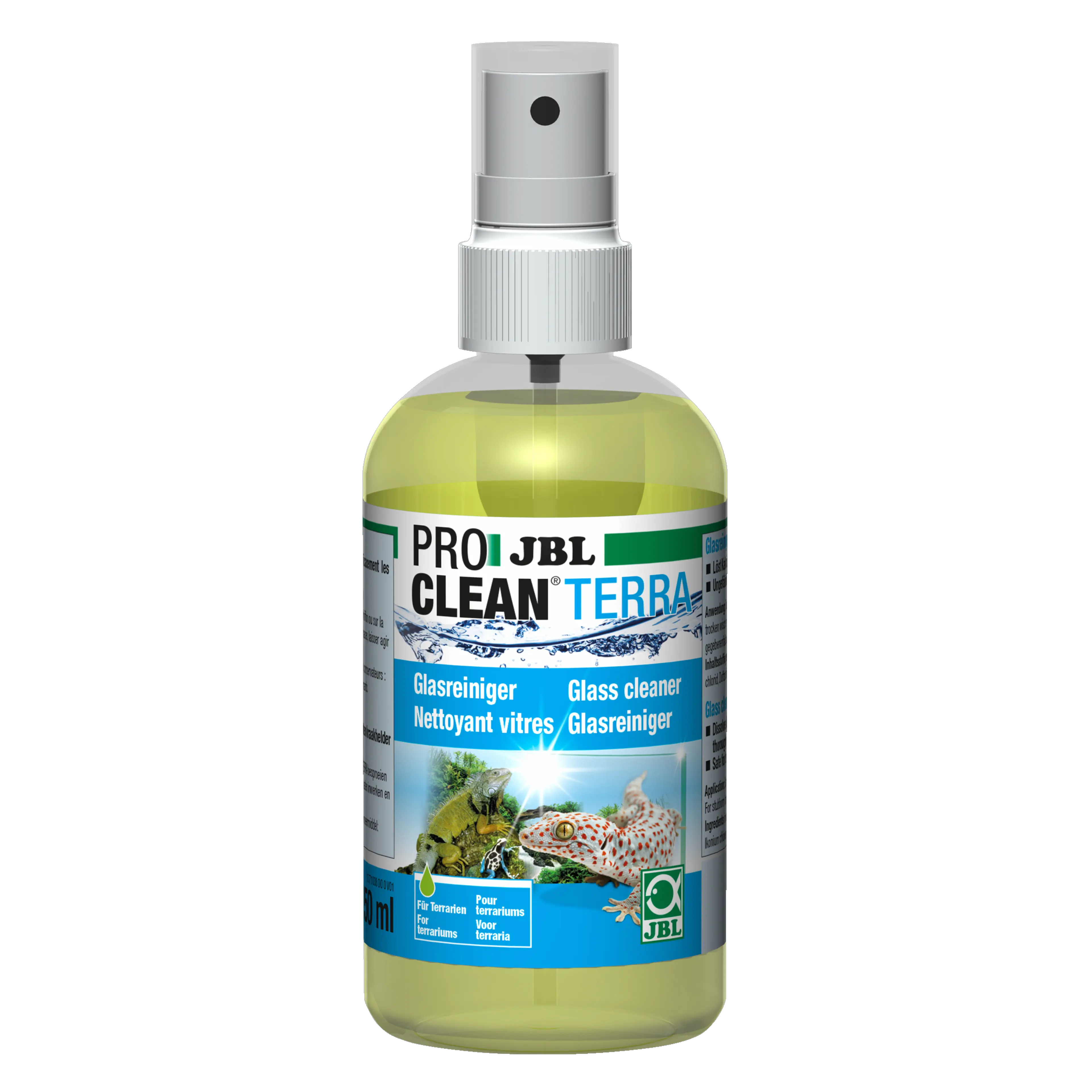 Clean terrarium panes: powerful glass cleaner with pump spray head