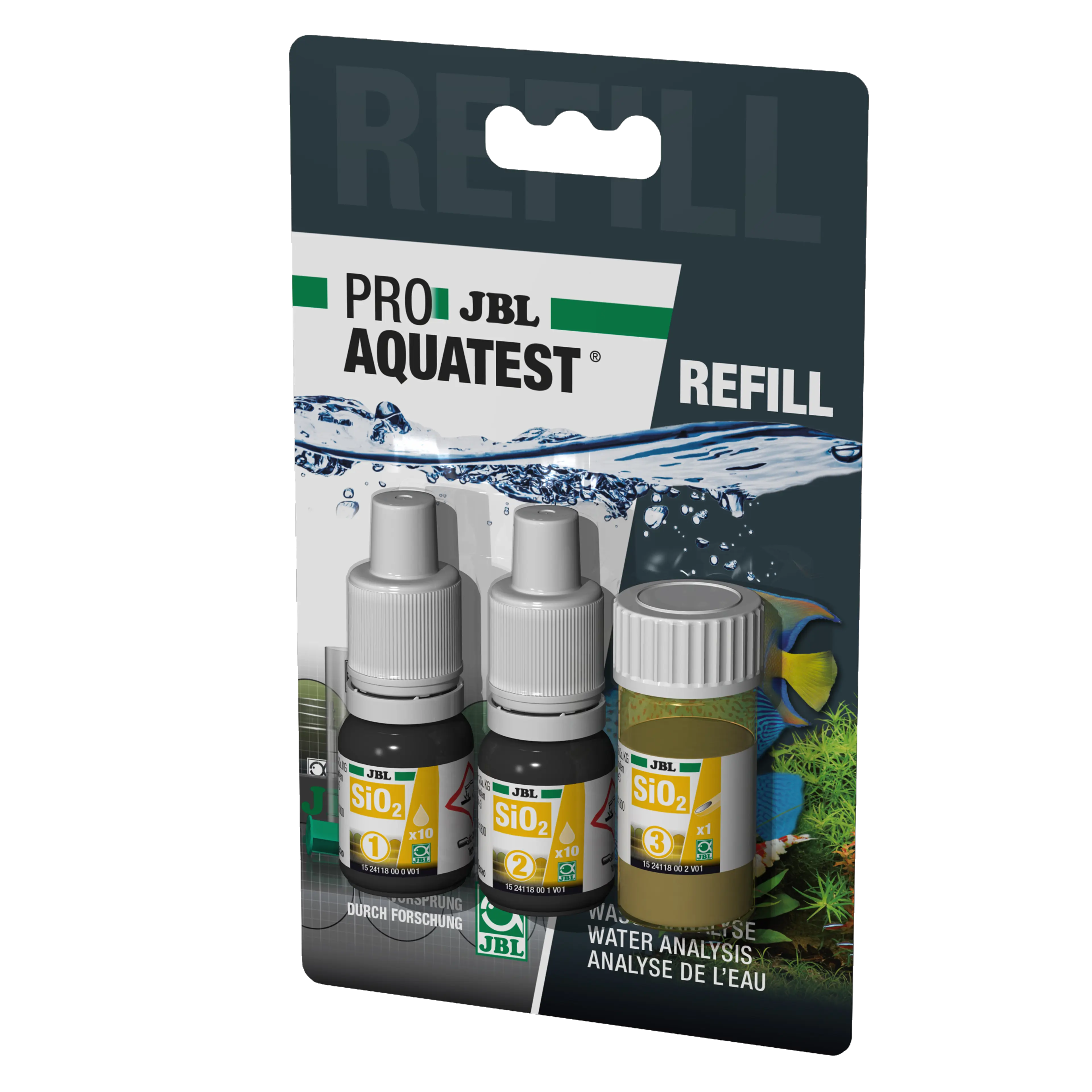 Silicates (silicic acid) are the cause of unsightly diatoms. With this test, you can determine the silicate content for diatom control in freshwater and saltwater aquariums.