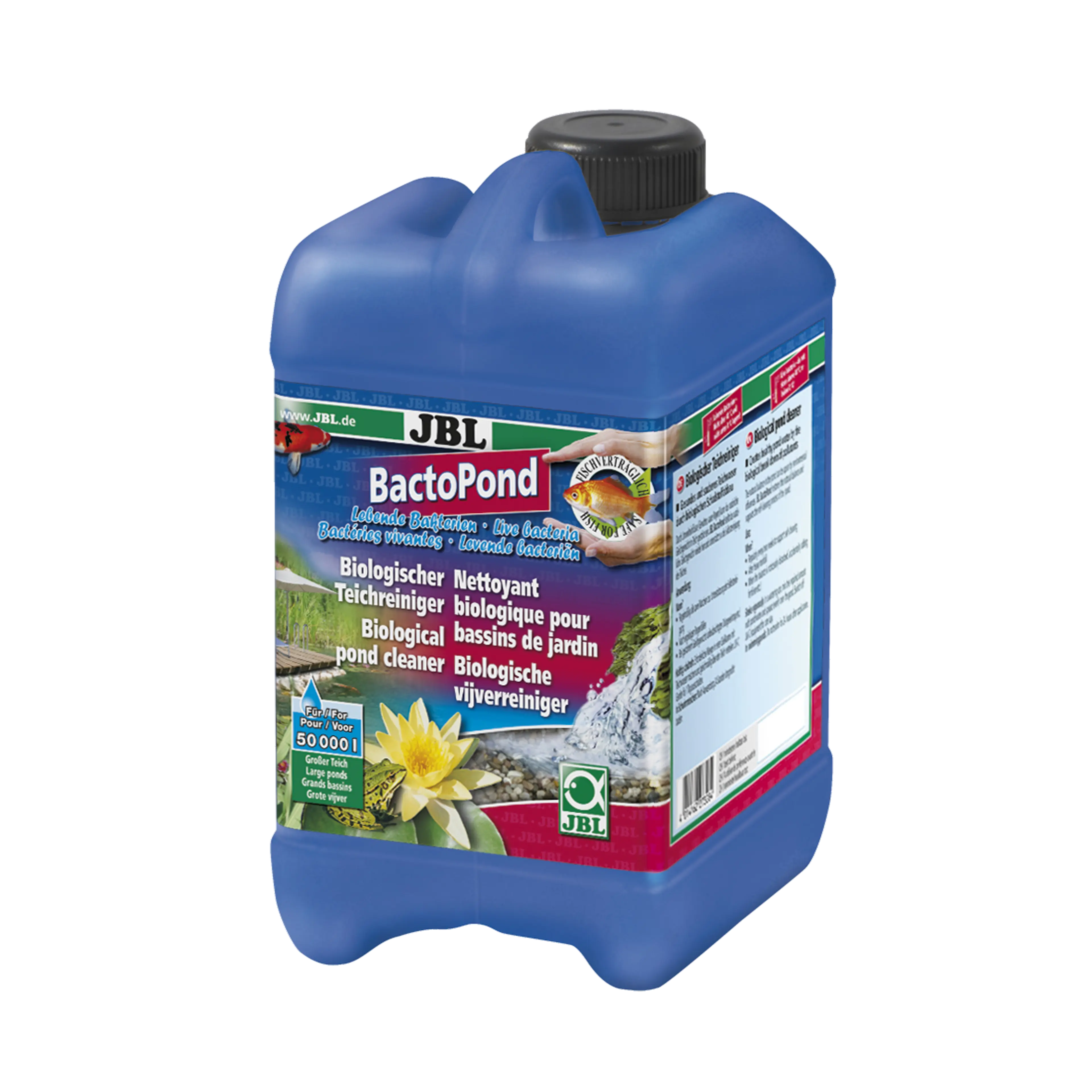 For fish- and plant-friendly water: Purifying bacteria to break down biological pollutants in the pond (protein, ammonium/ammonia, nitrite)