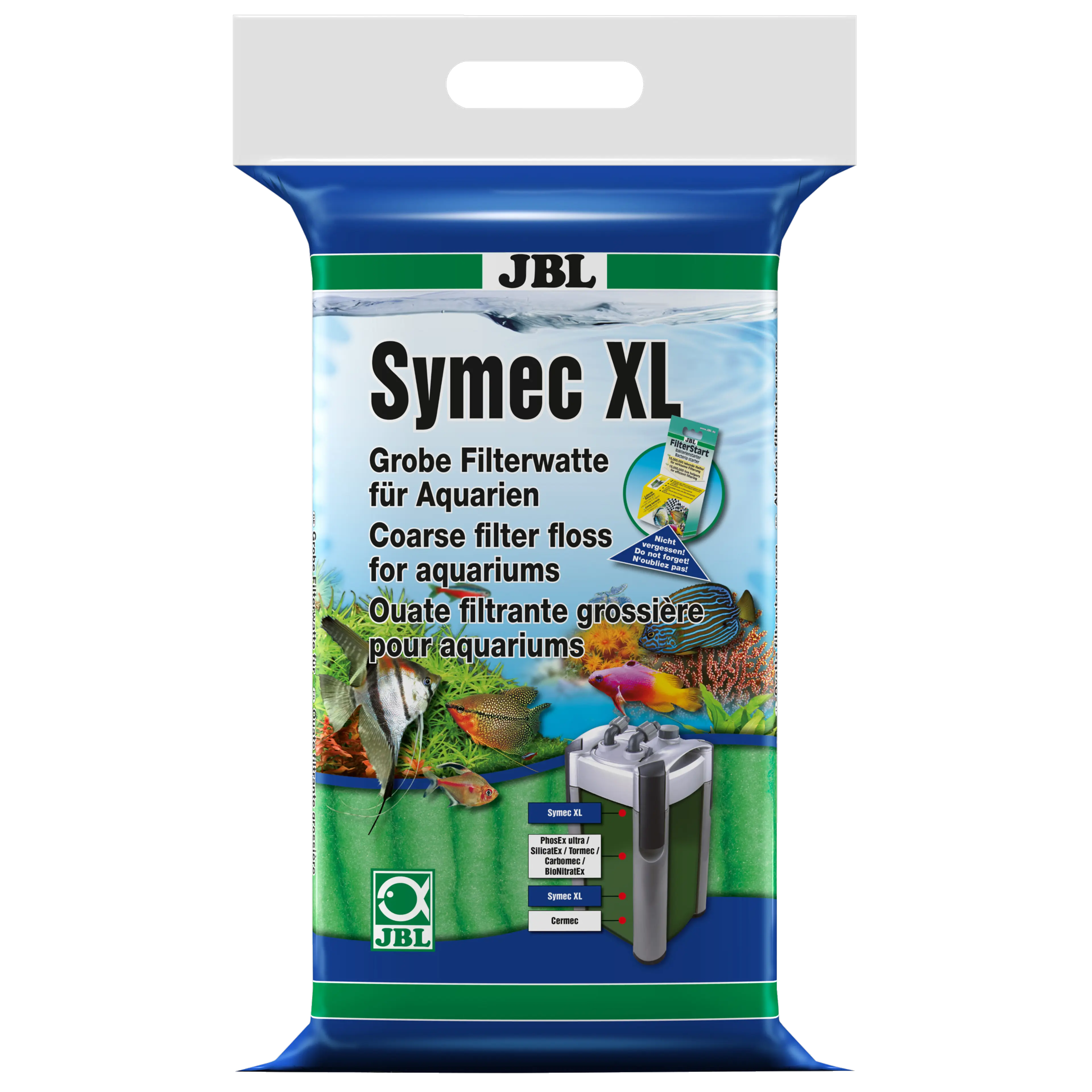 Quick removal of all cloudiness in freshwater and saltwater aquariums: coarse quality filter wool for use in aquarium filters