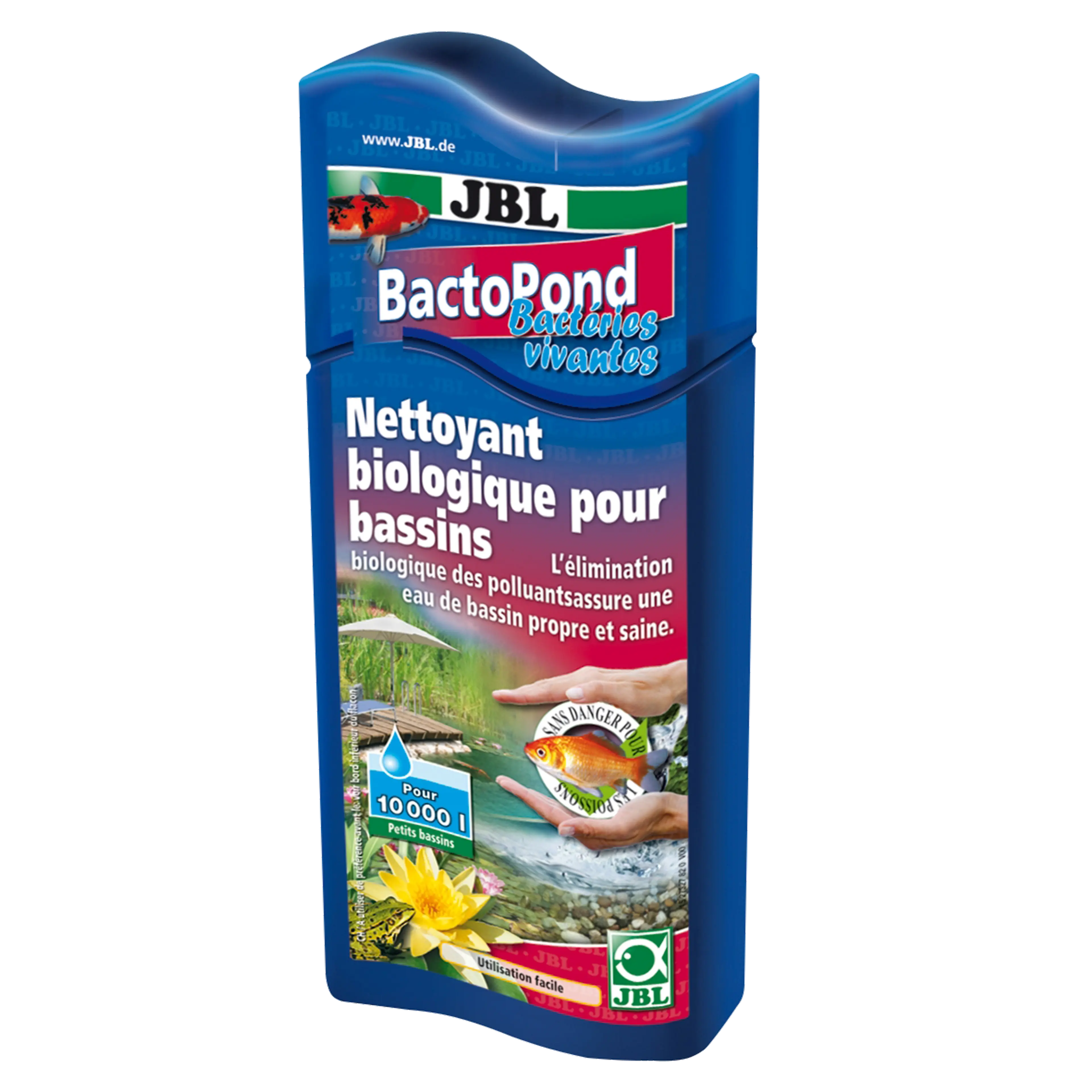Pour une eau adaptée aux poissons et aux plantes : bactéries purificatrices pour dégrader les polluants biologiques dans le bassin (protéines, ammonium/ammoniac, nitrites)