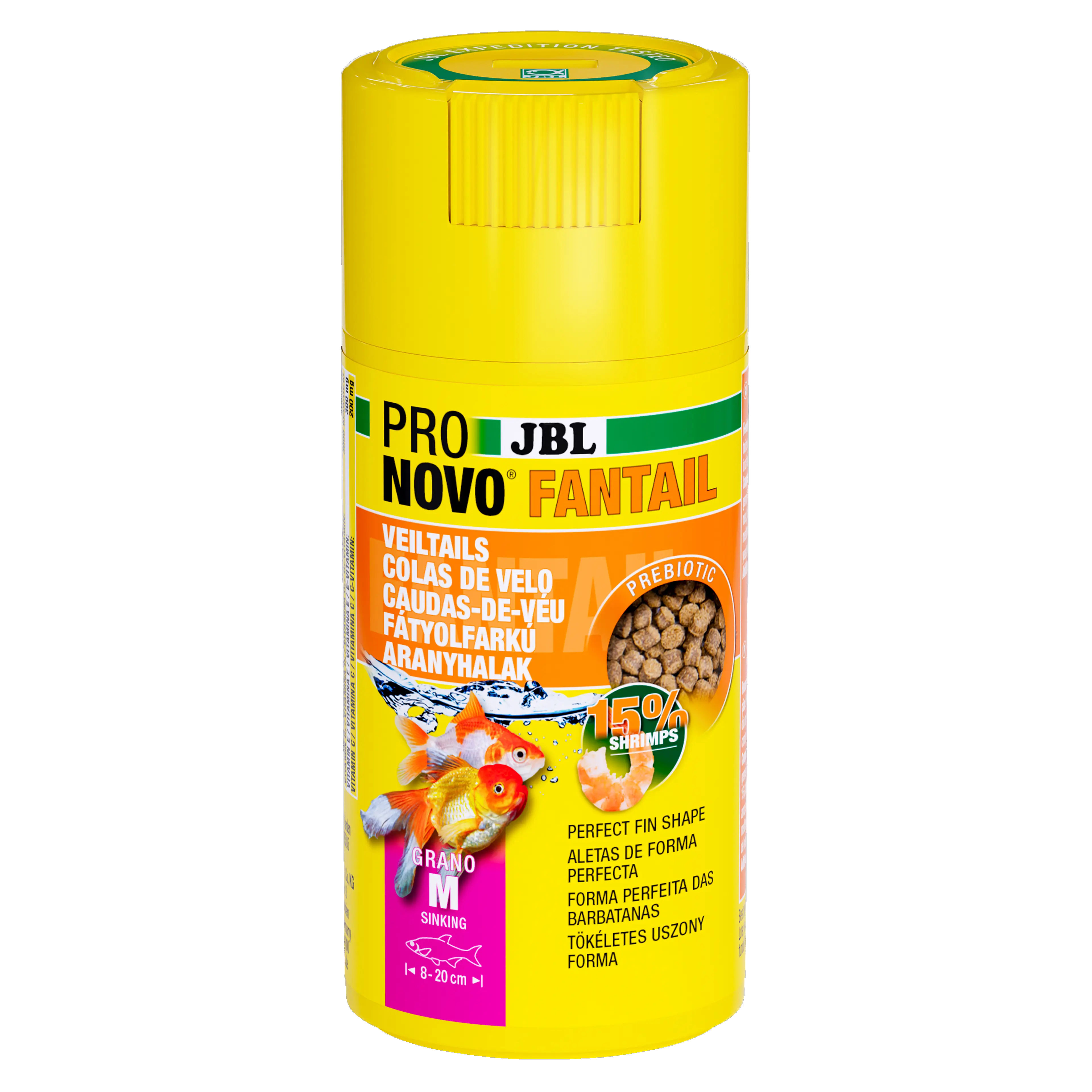 Prebiotic, sinking food for goldfish breeding forms: Special fibre in the food provides the beneficial intestinal bacteria with nourishment for healthy digestion.