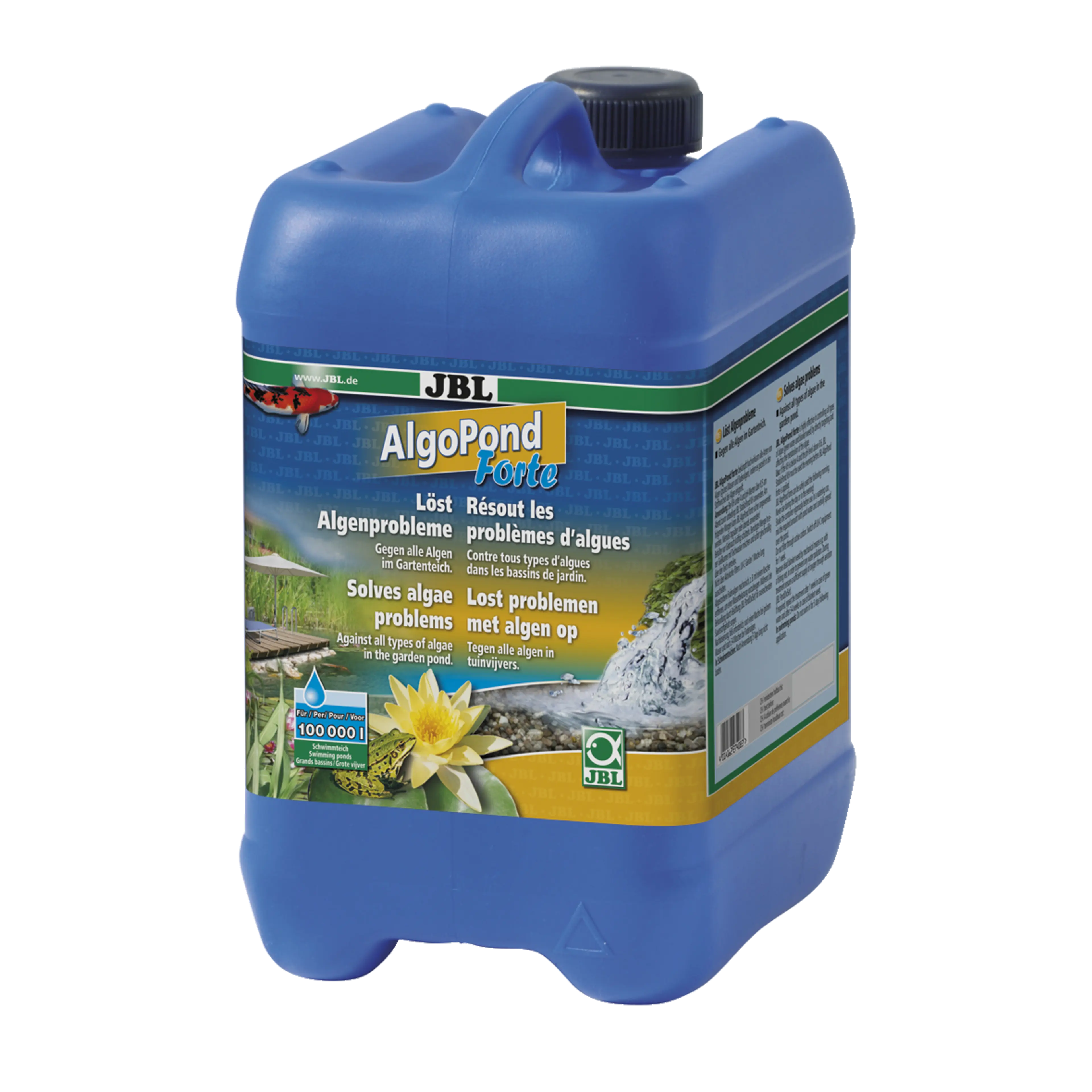 For fast and effective control of all types of algae in garden ponds