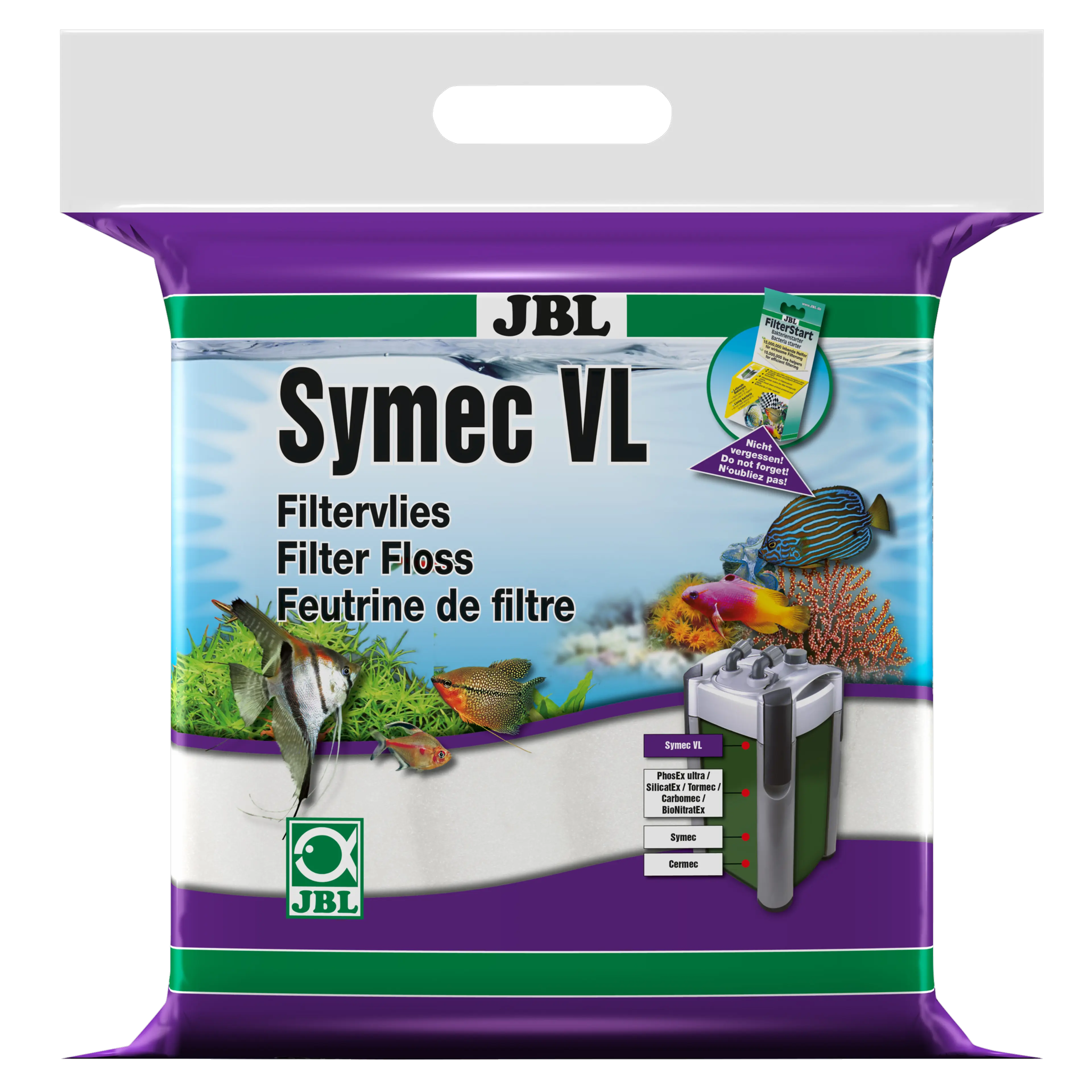 Quick removal of all cloudiness in freshwater and saltwater aquariums: high-quality filter wool fleece for use in aquarium filters