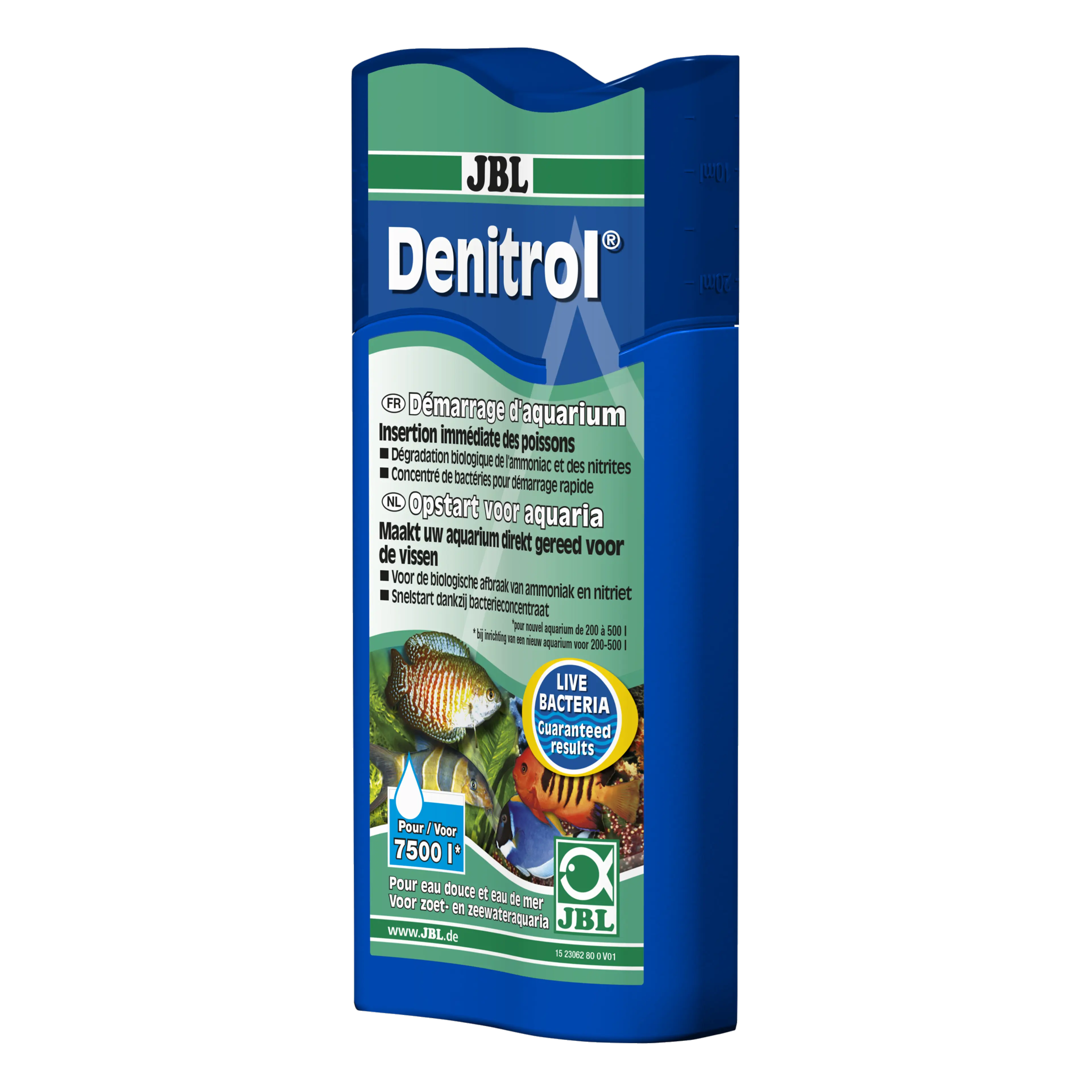 Ajoute à l'eau de l'aquarium des millions de souches bactériennes utiles, autotrophes et dégradant les substances nocives, ce qui permet d'introduire immédiatement des poissons. Fortement recommandé après l'utilisation de médicaments et un nettoyage complet.