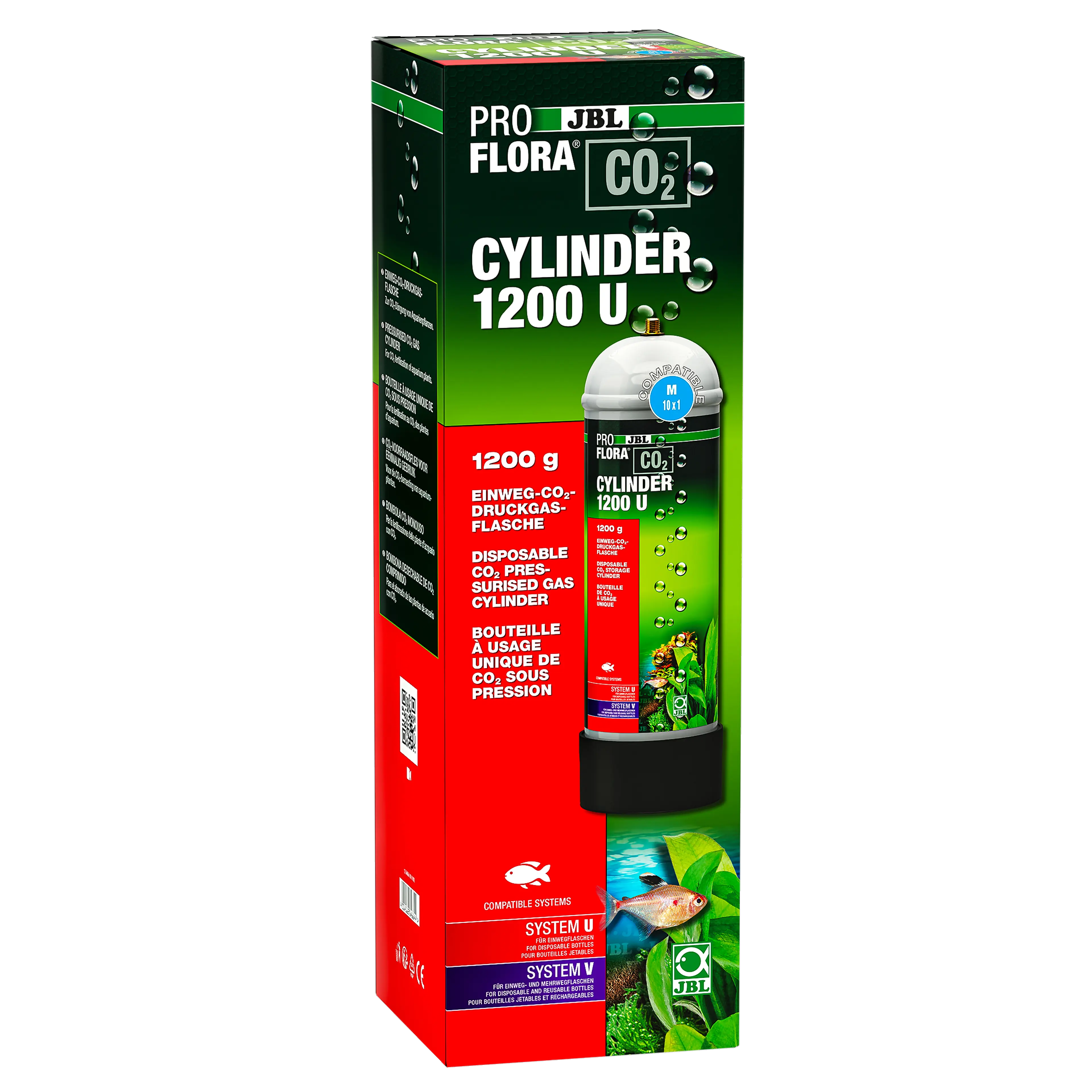 CO2 storage cylinder for all CO2 systems. Supplies aquarium plants with their main nutrient, carbon dioxide (CO2).