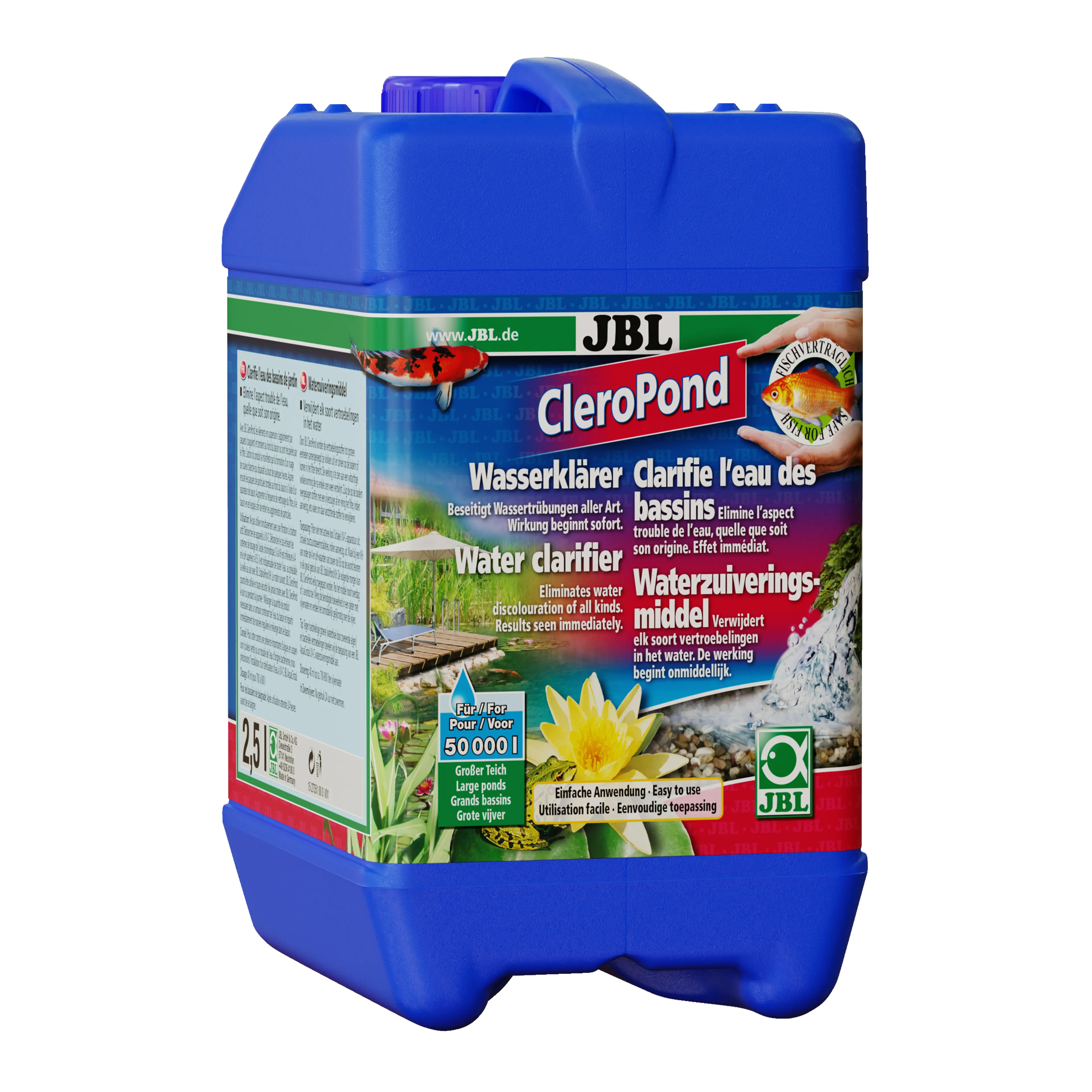 For fish- and plant-friendly water: water clarifier for removing all types of water cloudiness