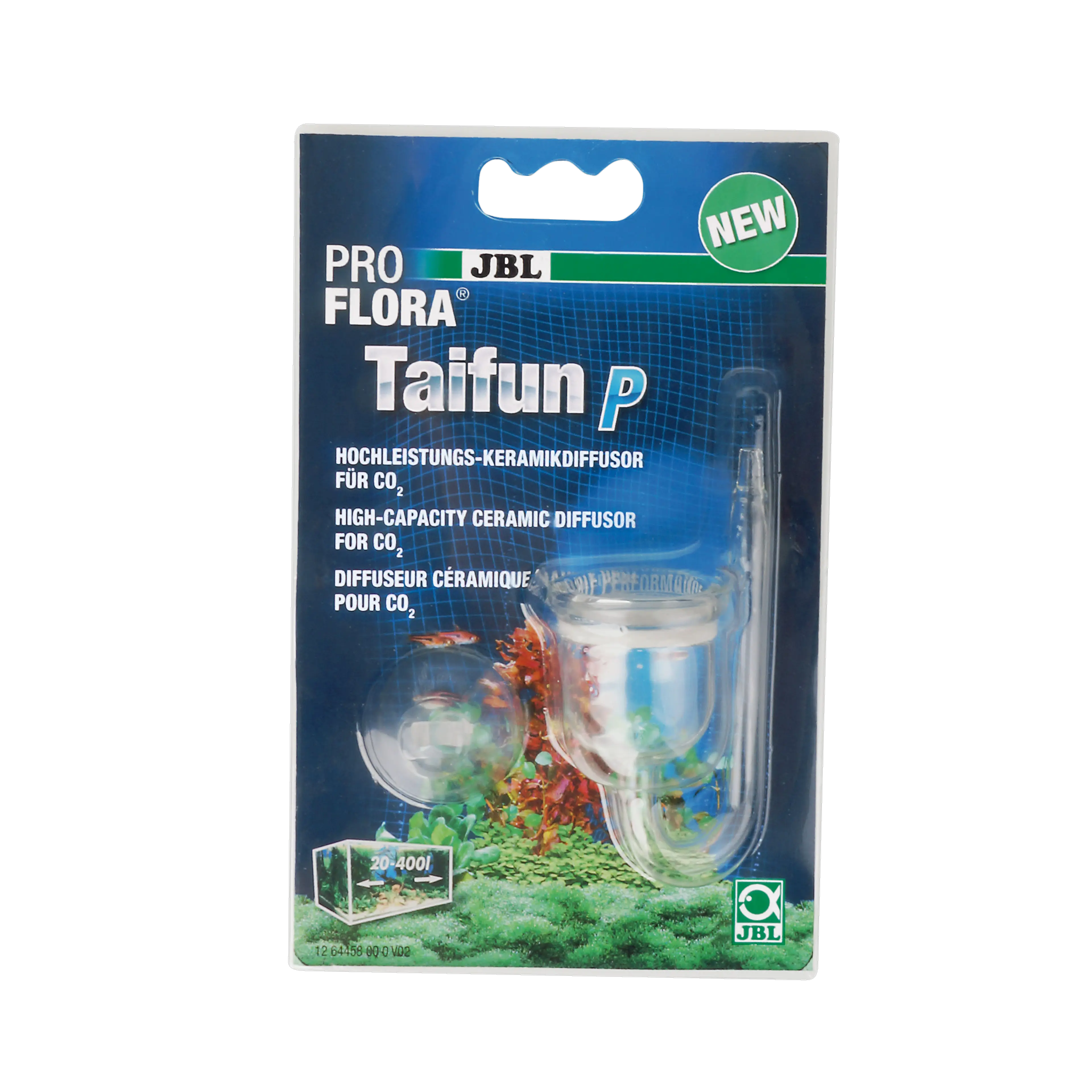 Optimal enrichment with carbon dioxide, the main nutrient for plants: CO2 diffuser for small freshwater aquariums from 20 to 400 litres