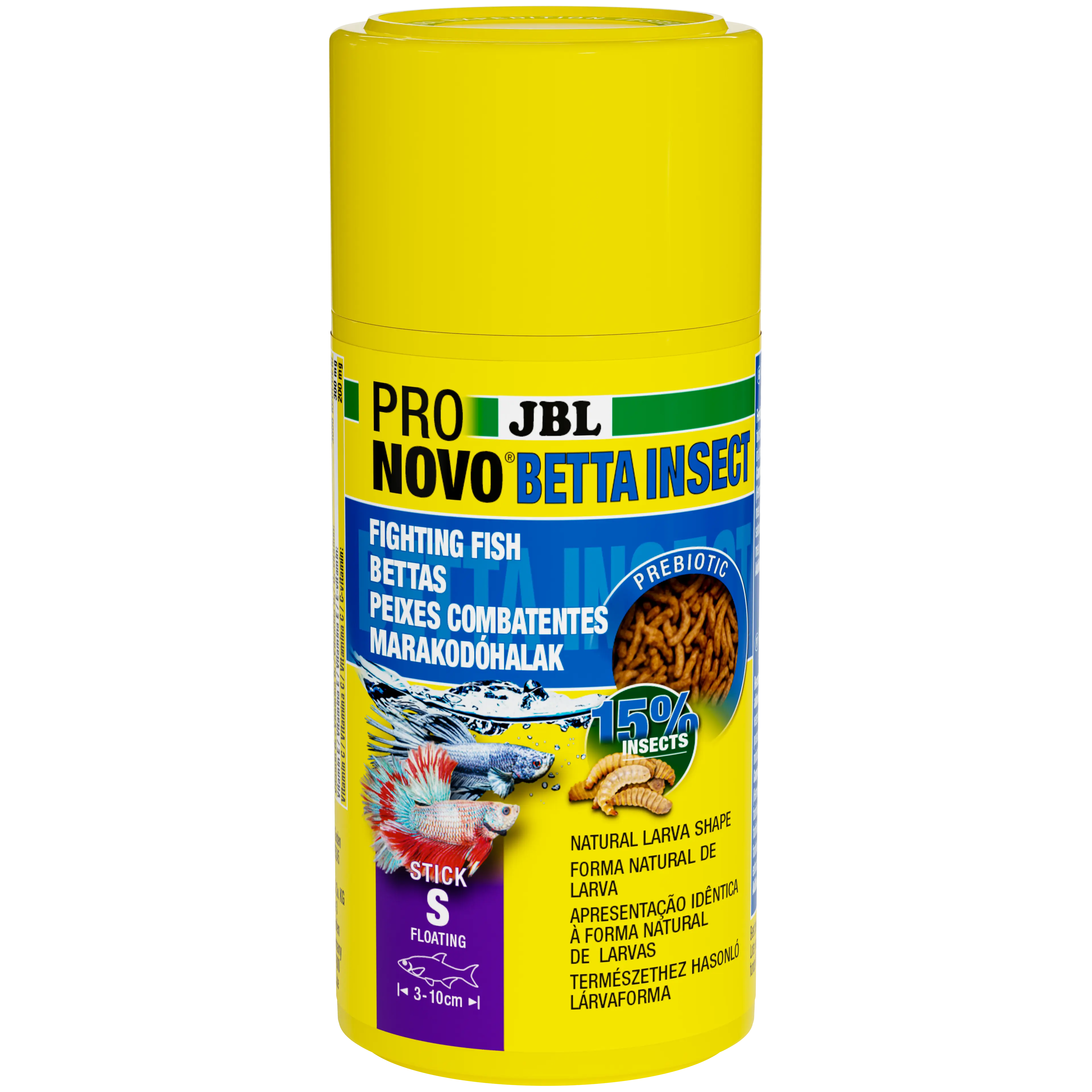 Prebiotic & floating aquarium fish food: Special fibre in the food provides the beneficial intestinal bacteria with nourishment for healthy digestion, especially in fighting fish.