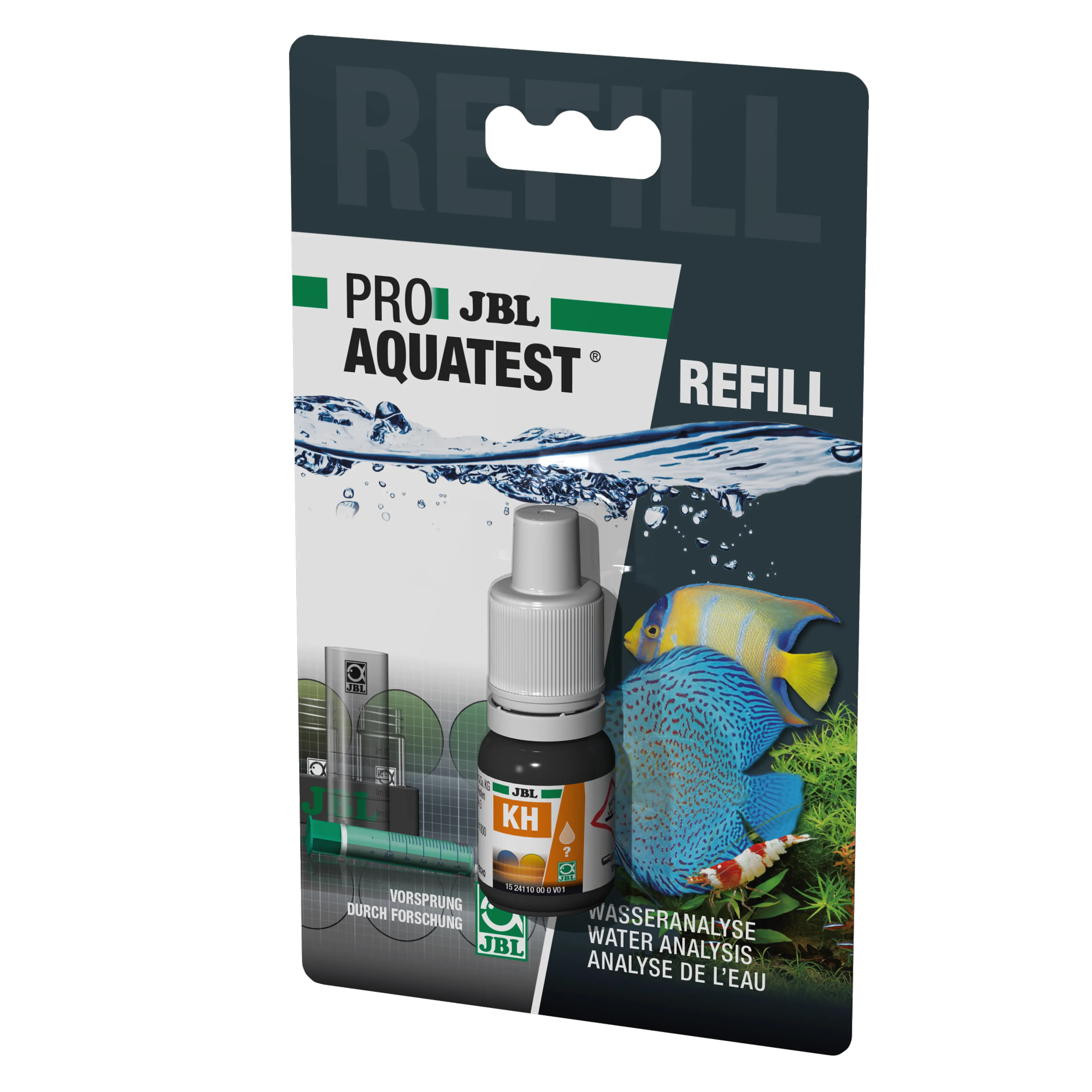 Simple and reliable monitoring of water values in aquariums and ponds. Determination of the optimum carbonate hardness for fresh and salt water.