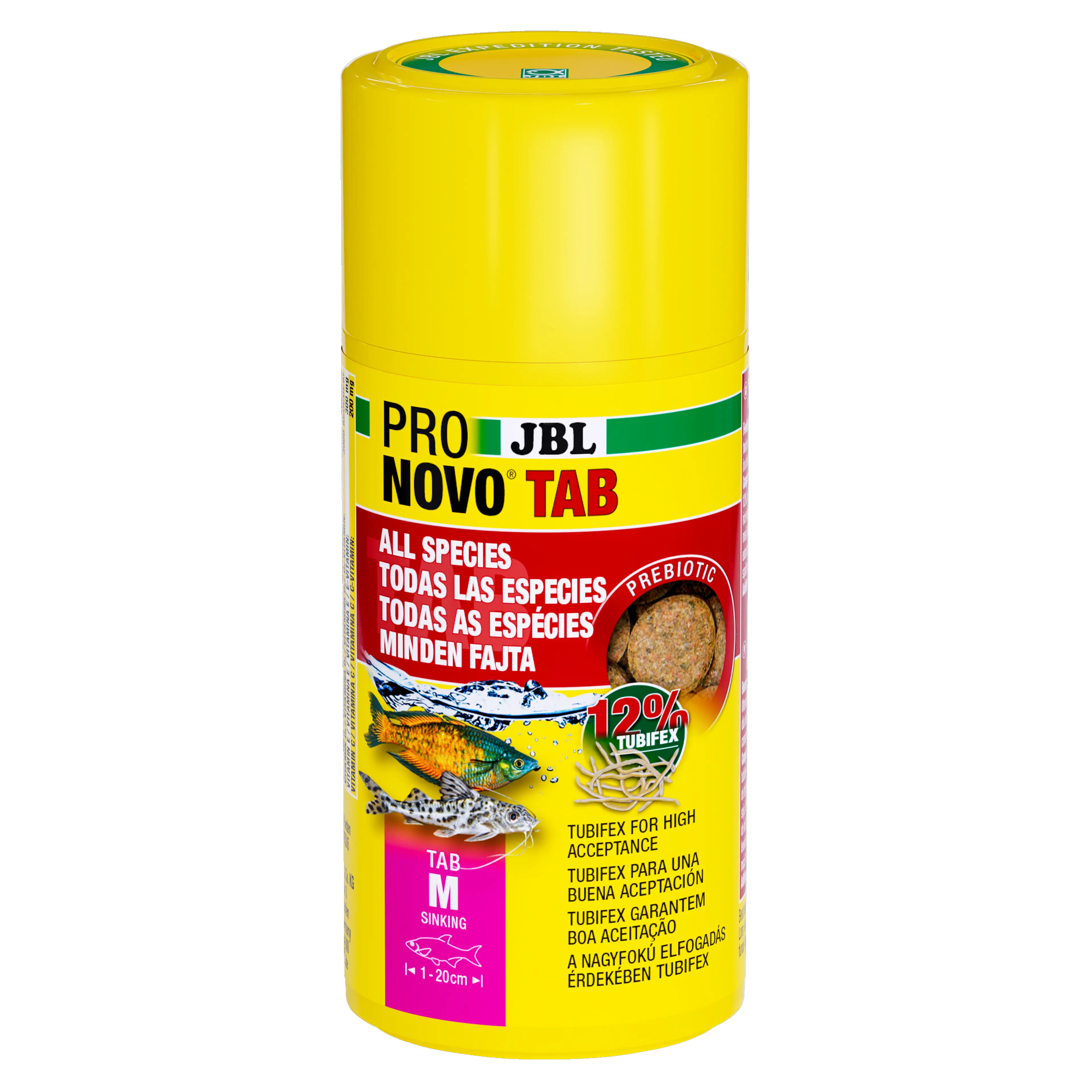 Ideal for all bottom-dwelling fish species and all others if the tablet is attached to the glass.