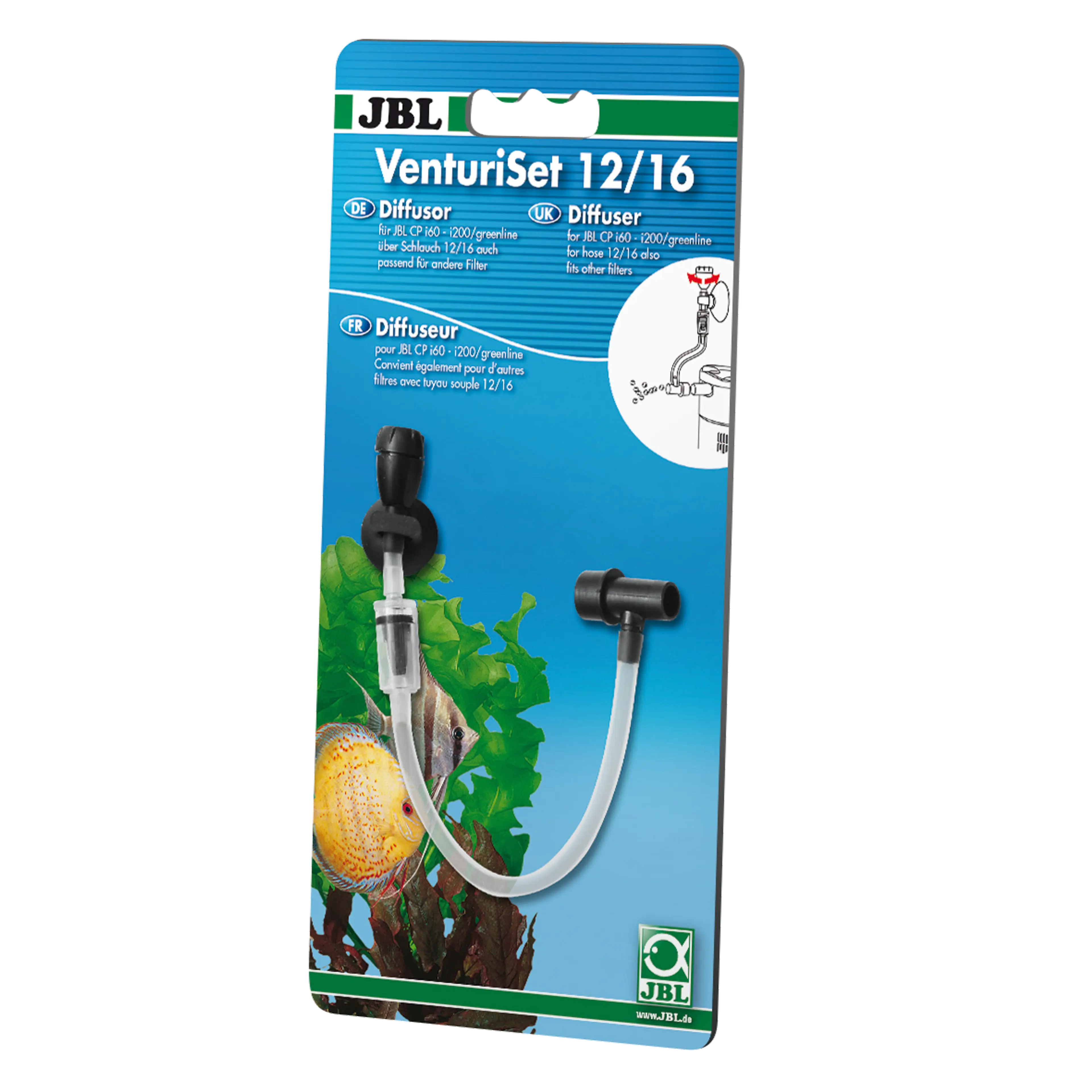 Accessories for internal filters: Diffuser set for regulating the air supply in aquariums