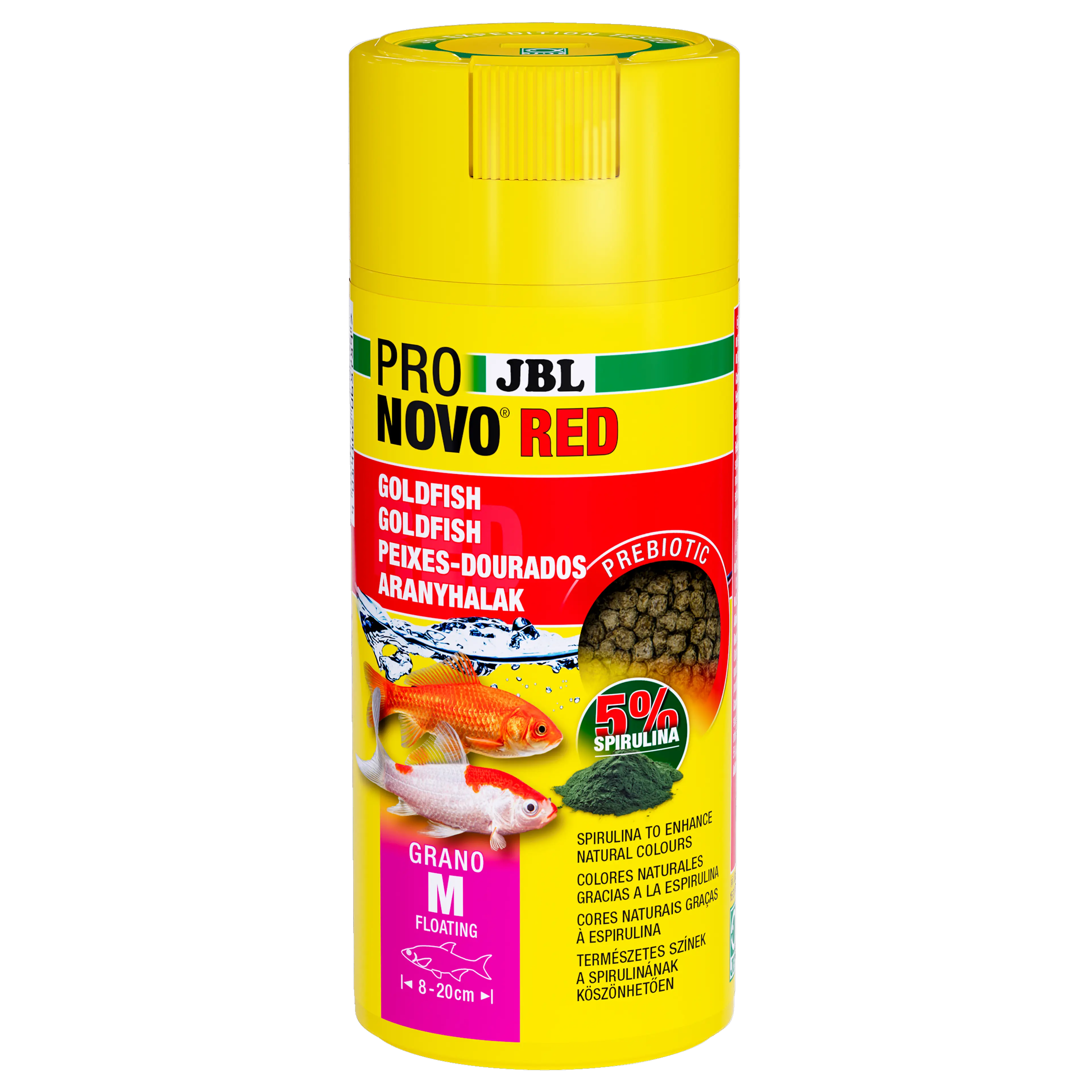 Prebiotic, sinking goldfish food: Special fibre in the food provides the beneficial intestinal bacteria with nourishment for healthy digestion.