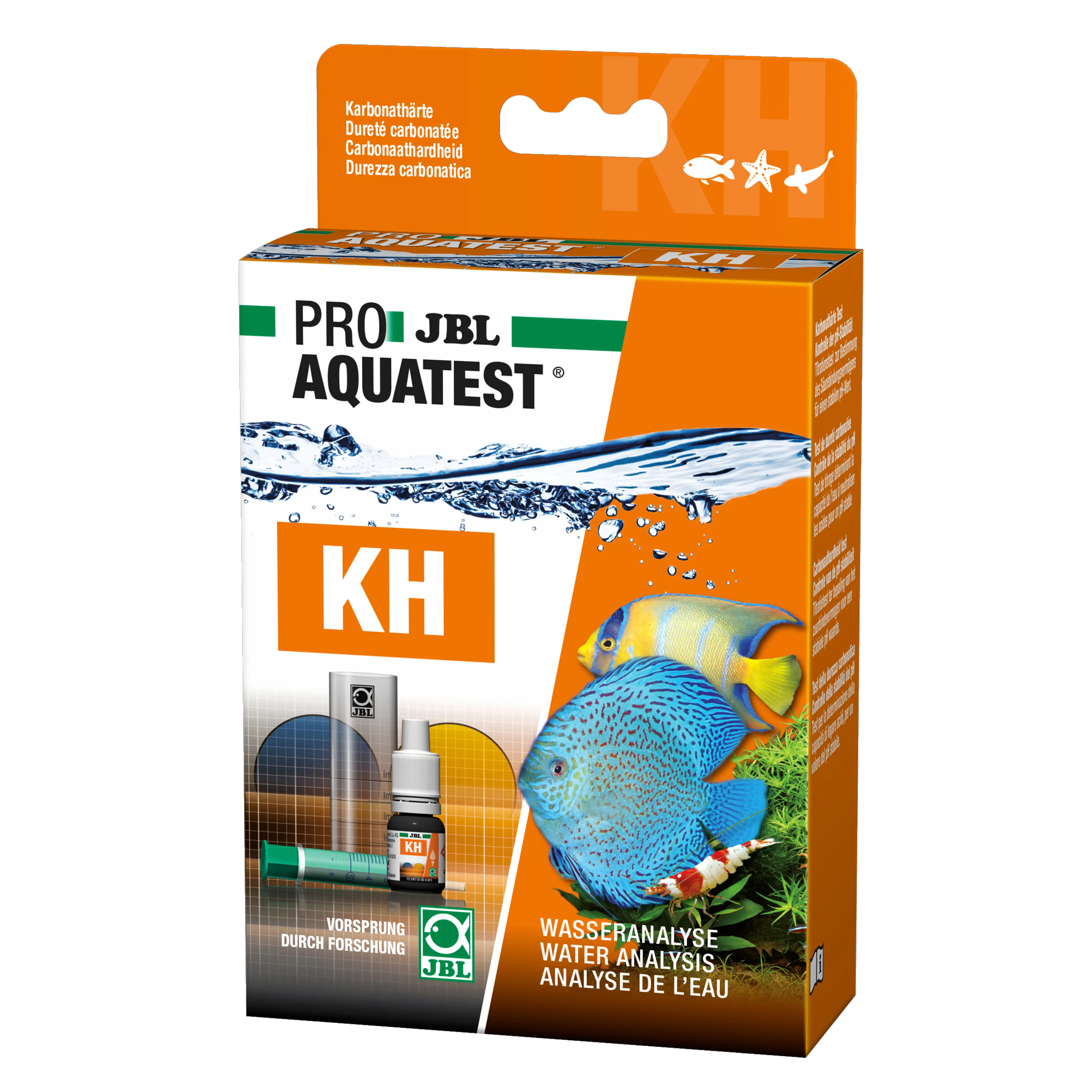 Simple and reliable monitoring of water values in aquariums and ponds. Determination of the optimum carbonate hardness for fresh and salt water.