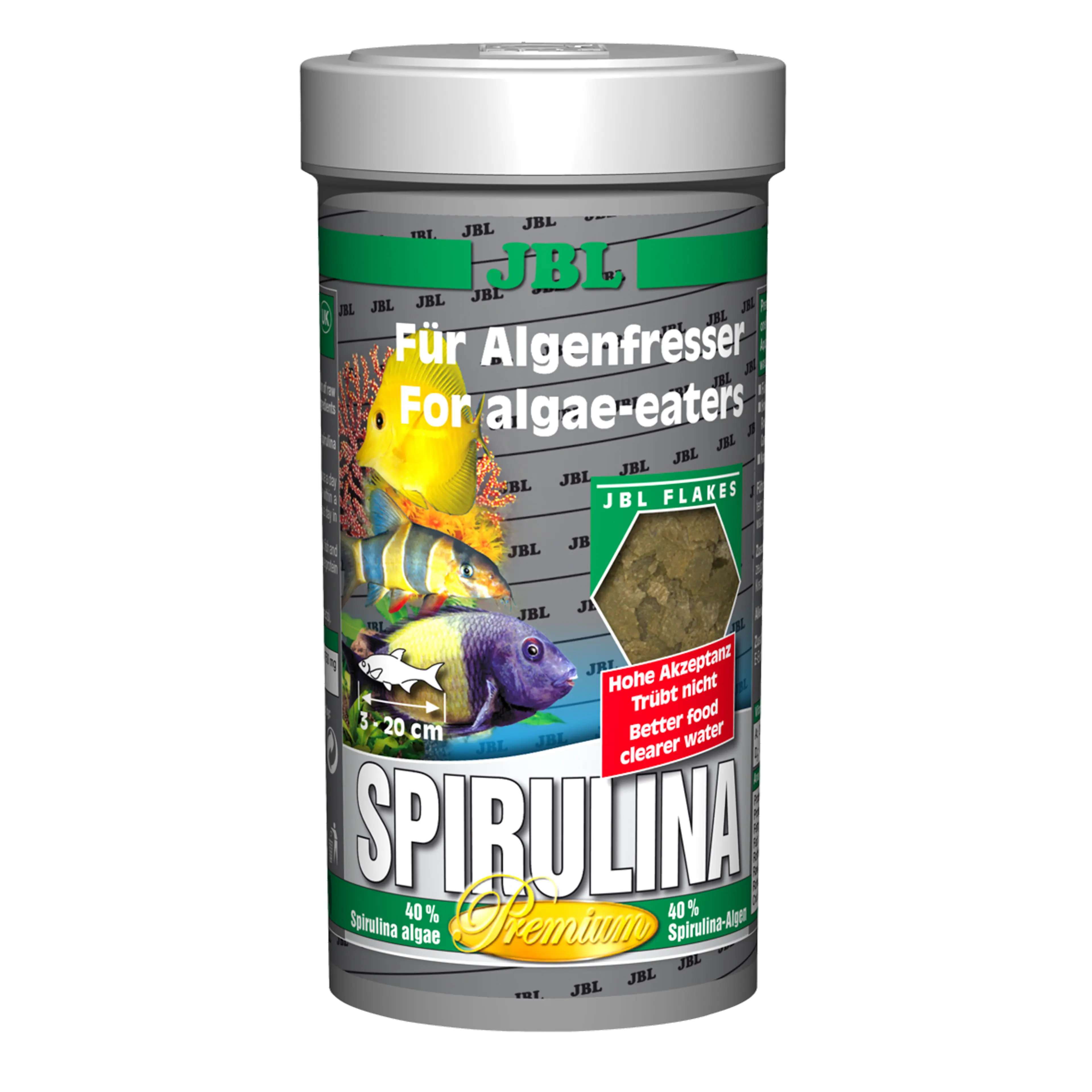 Maximum algae content for healthy nutrition: Complete nutrition and optimal growth of algae-eating freshwater and saltwater fish