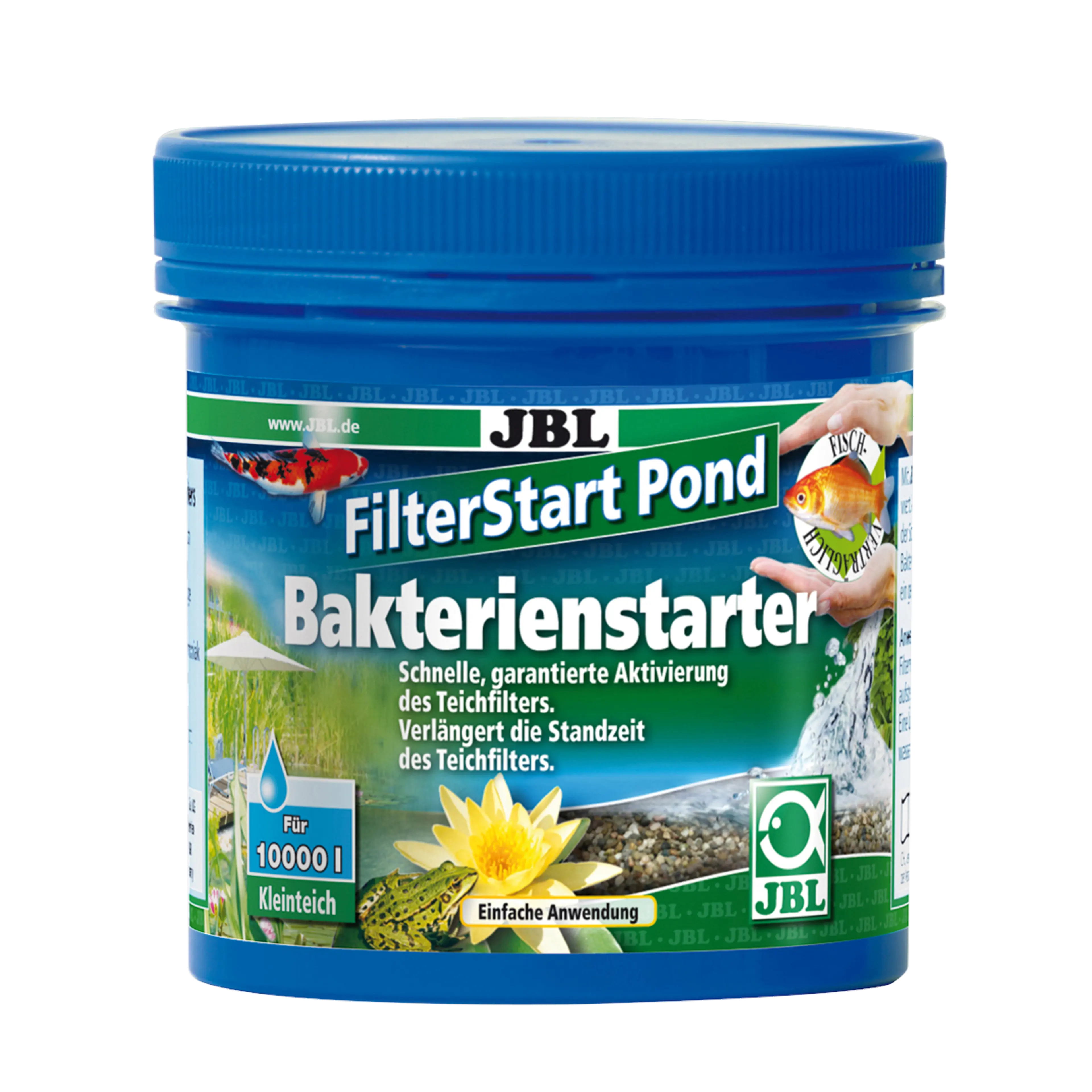 When starting the filter, after cleaning the filter or treating with medication: Granules with autotrophic bacteria cultures for rapid activation of pond filters.