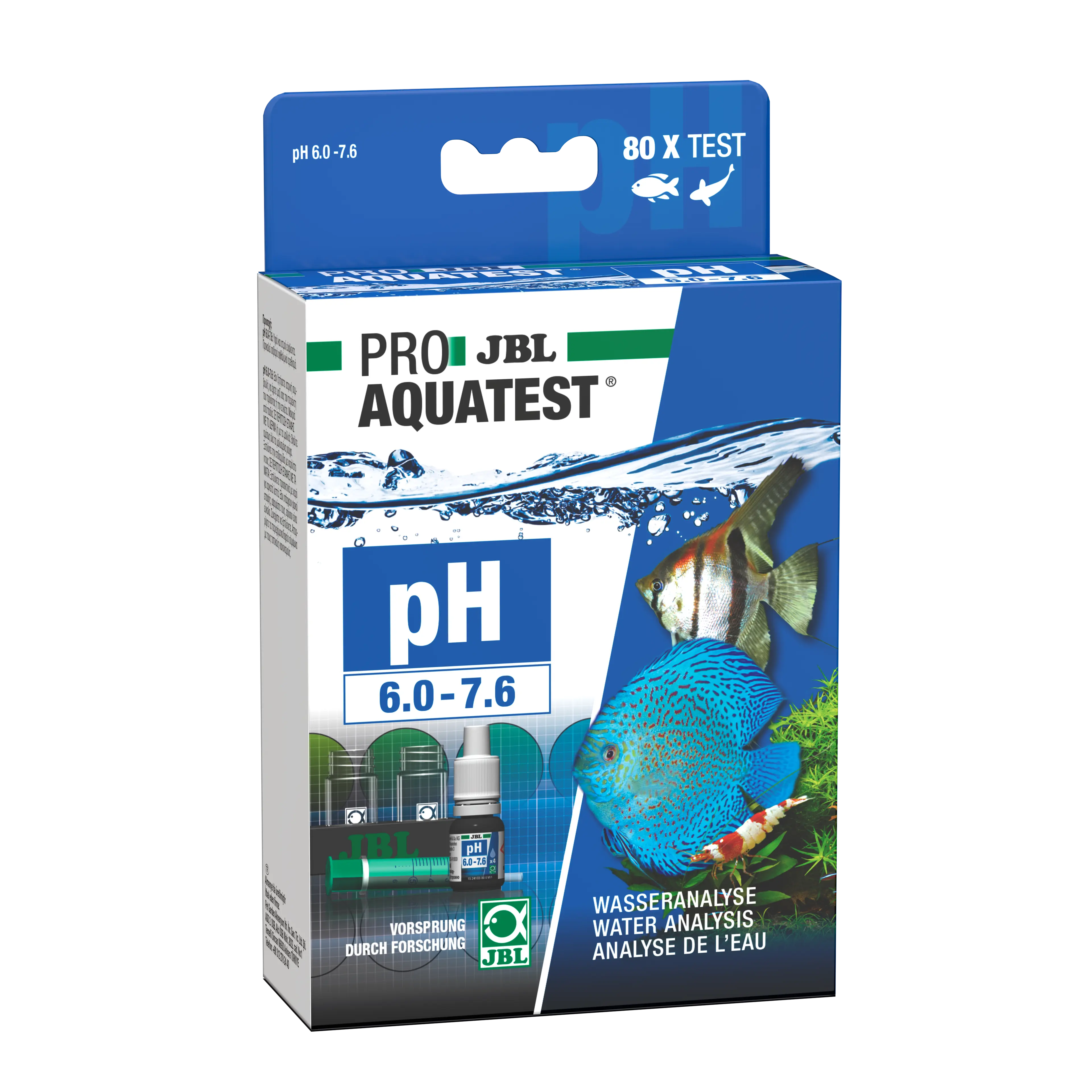 Simple and reliable monitoring of aquarium water values. Determination of the optimum pH value for freshwater aquariums.