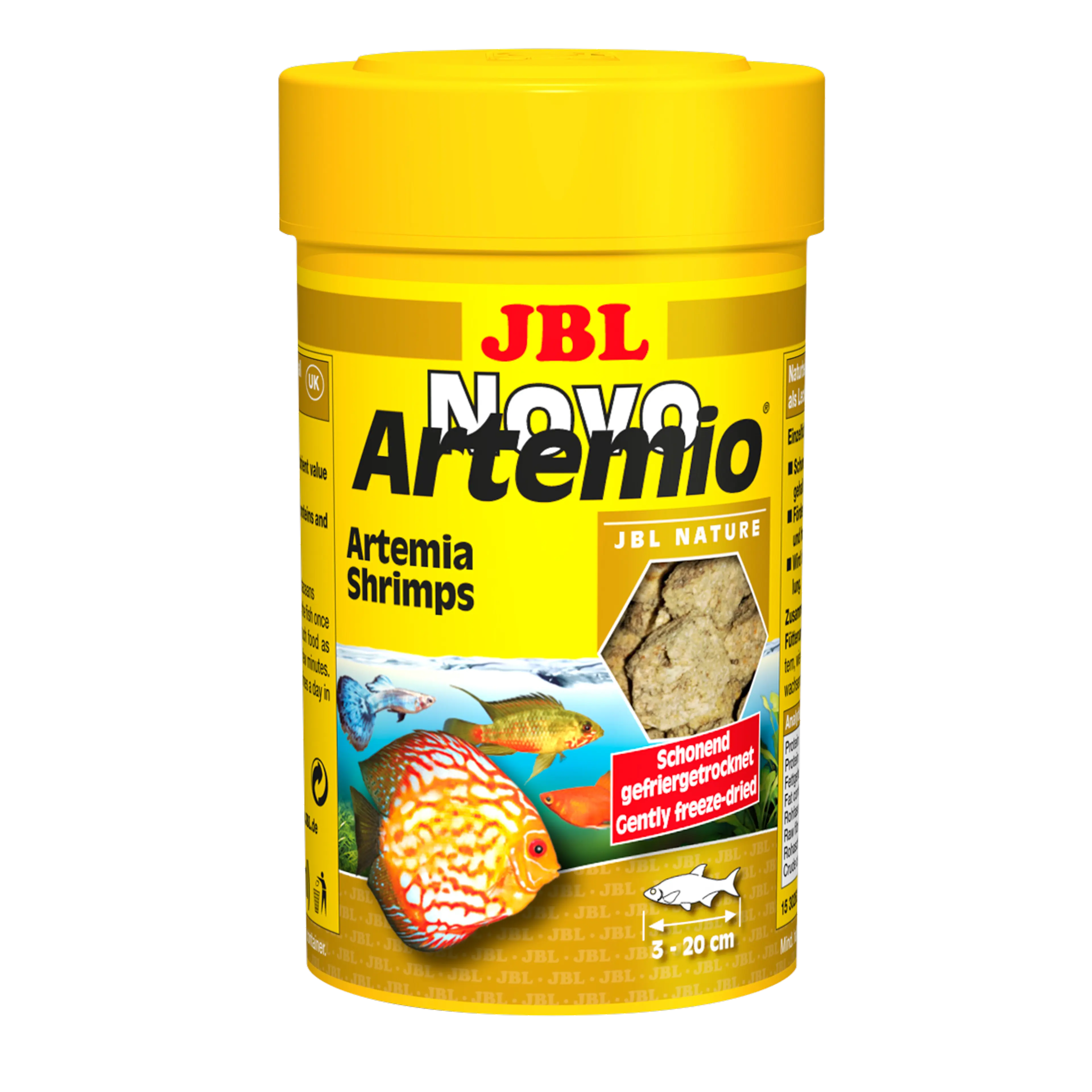 Alternative to live and frozen food: Supplementary nutrition for tropical freshwater and saltwater fish. Drying process preserves nutrients.
