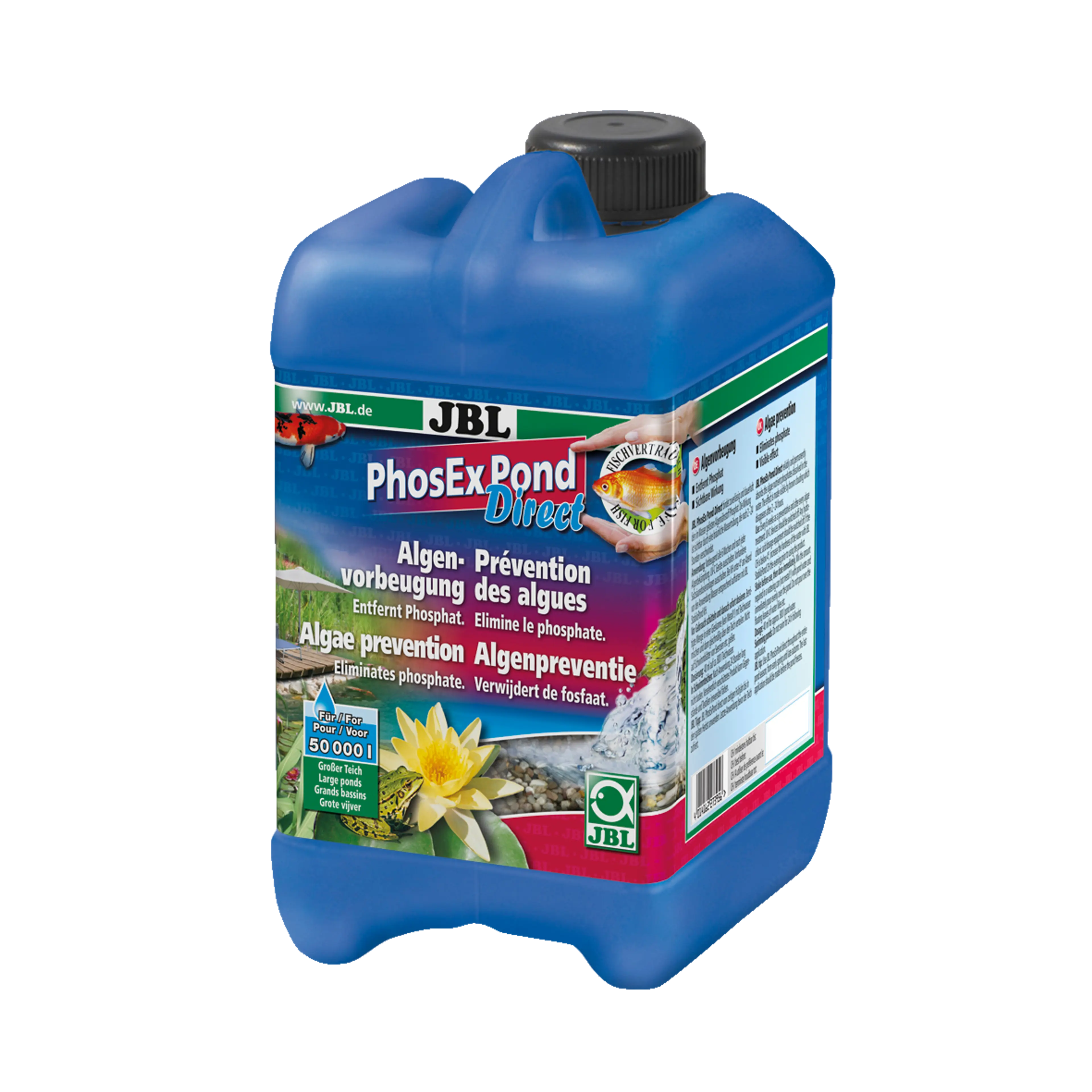 For fish- and plant-friendly pond water: Reliable removal of phosphate, an algae nutrient, from pond water