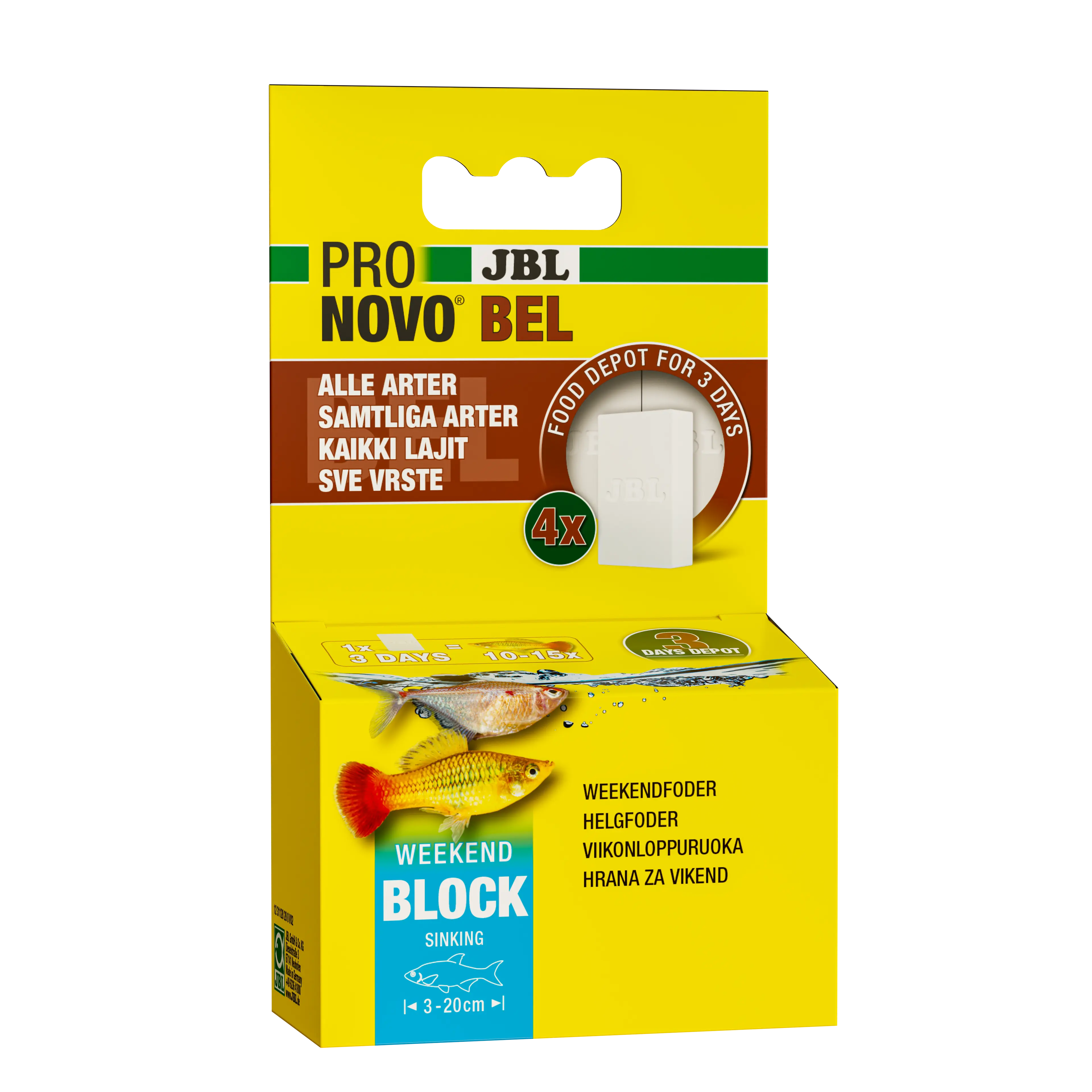 Feed your aquarium fish with stored food for 3 days.