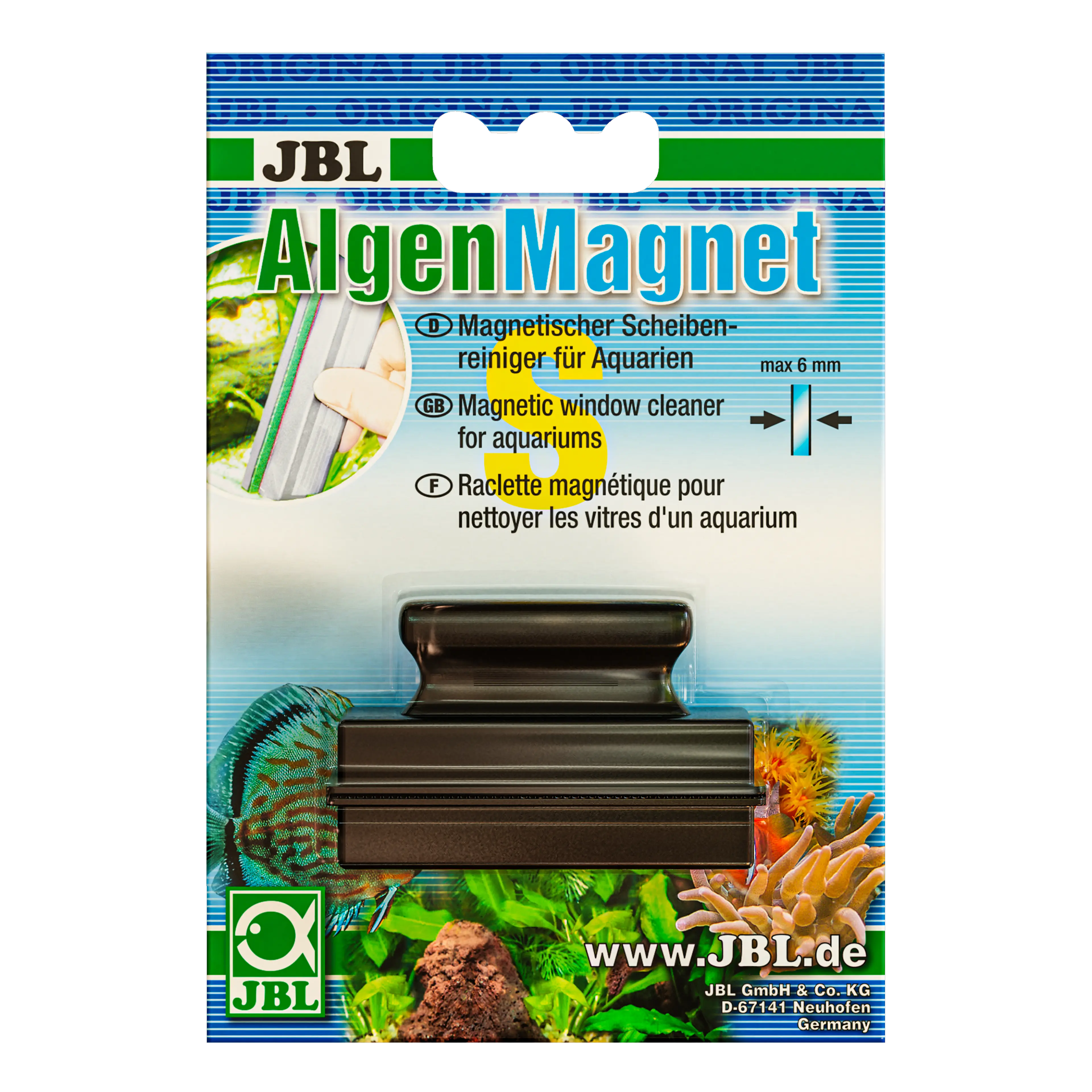 Clean aquarium glass without getting your hands wet: magnetic glass cleaner for removing algae from glass. Depending on the design, for glass with a thickness of 6 to 15 mm.