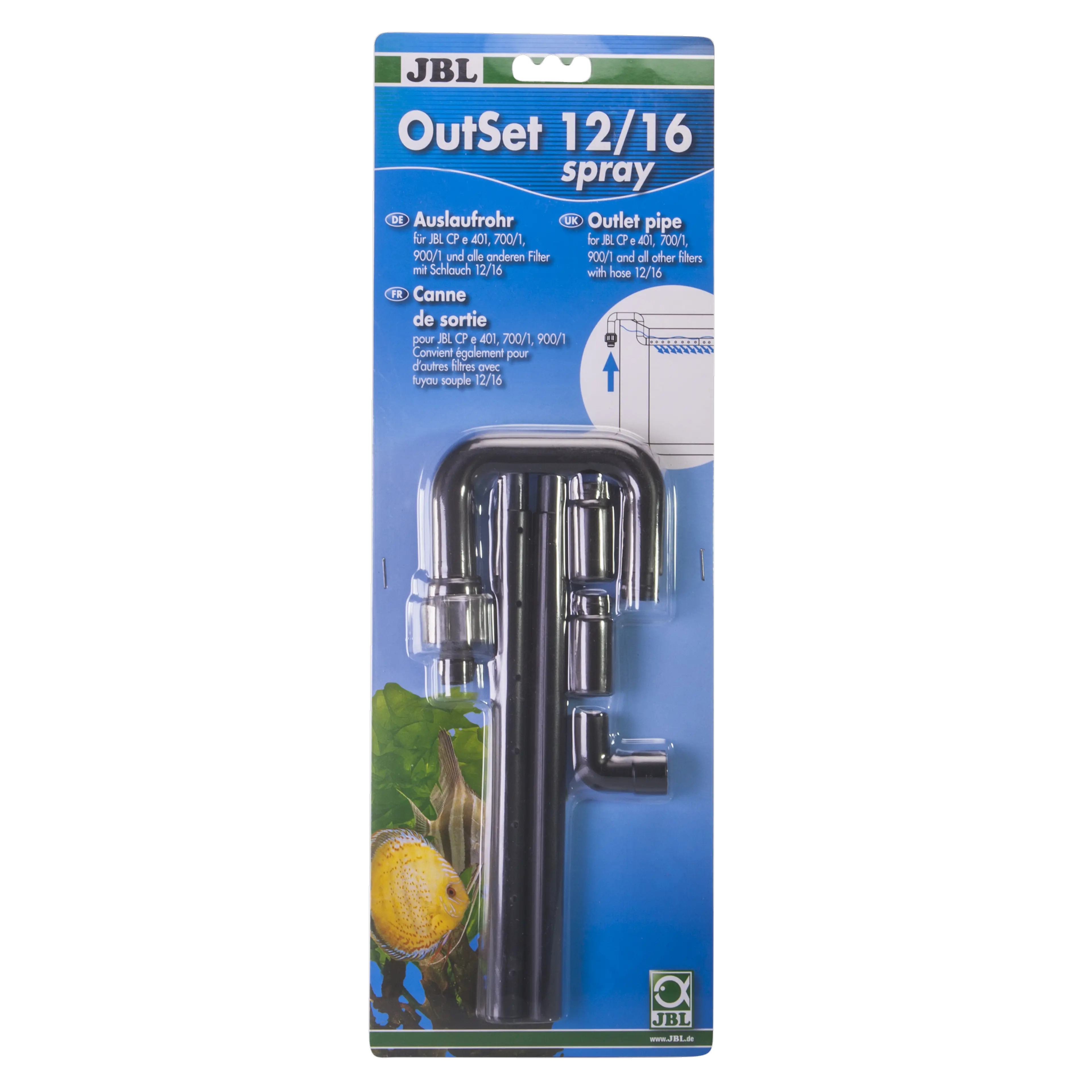 Accessories for external filters: Complete outlet pipe set with jet nozzle for CristalProfi e external filters and other filters with hose