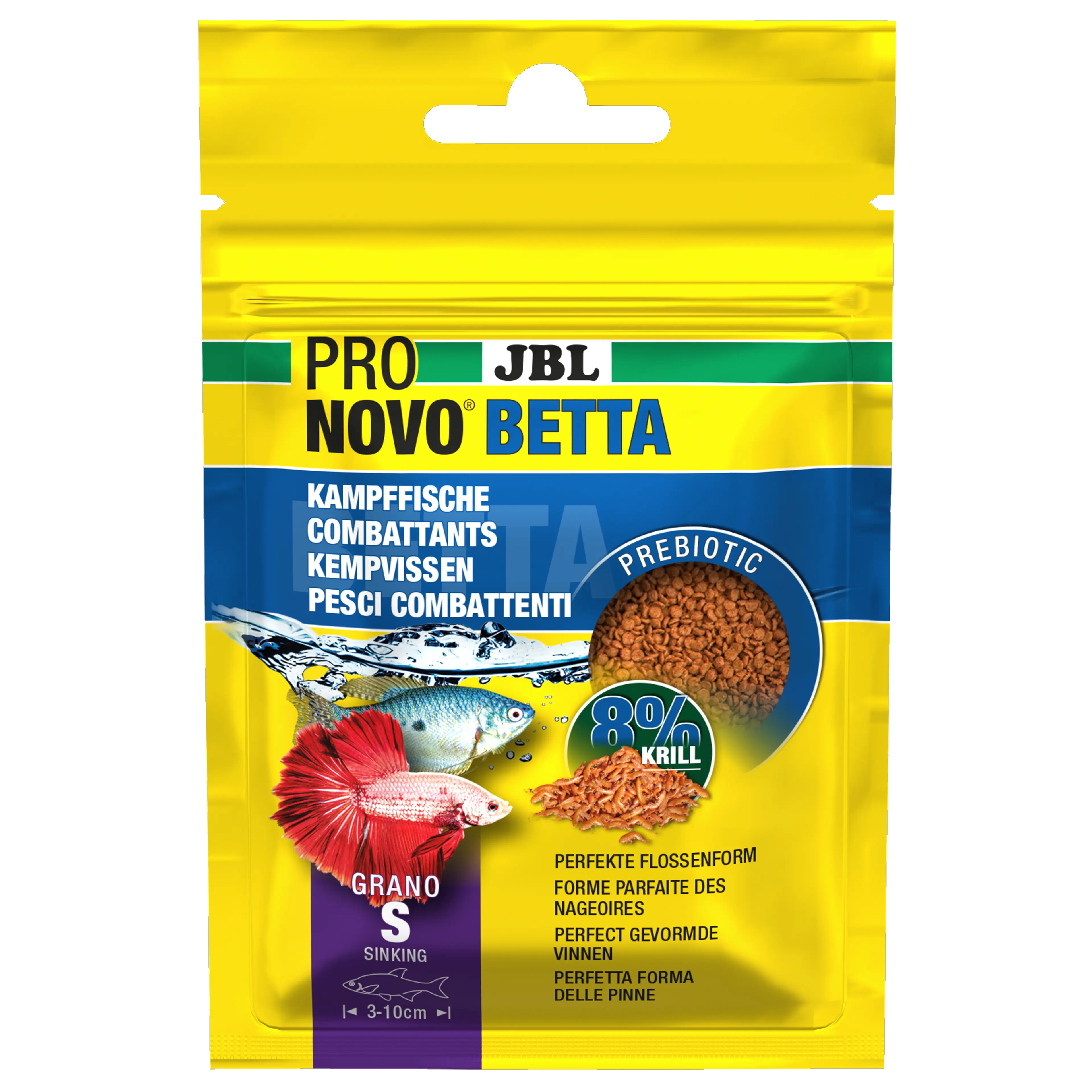 Prebiotic & sinking aquarium fish food: Special fibre in the food provides the beneficial intestinal bacteria with nourishment for healthy digestion.