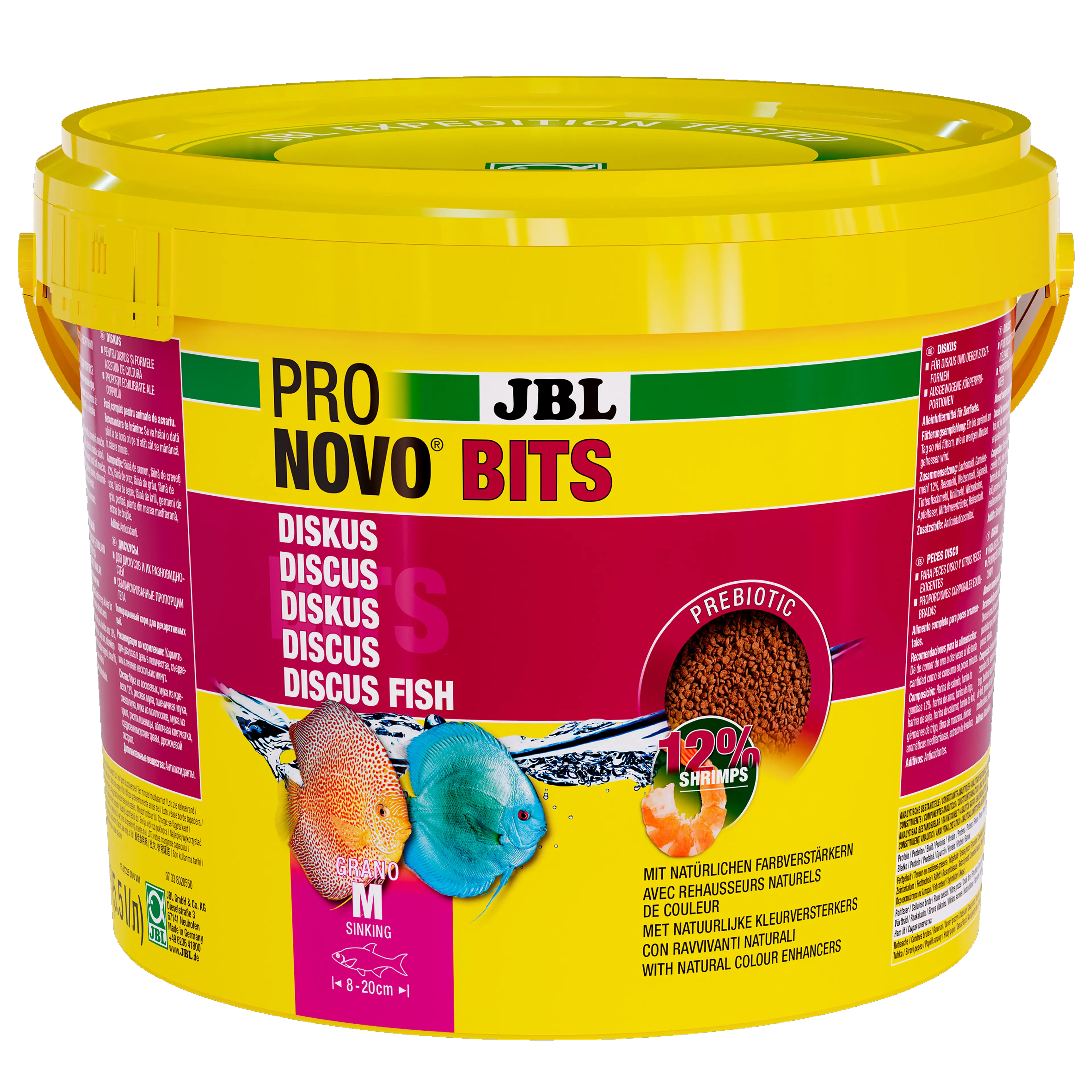 Prebiotic & sinking aquarium fish food: Special fibre in the food provides the beneficial intestinal bacteria with nourishment for healthy digestion.