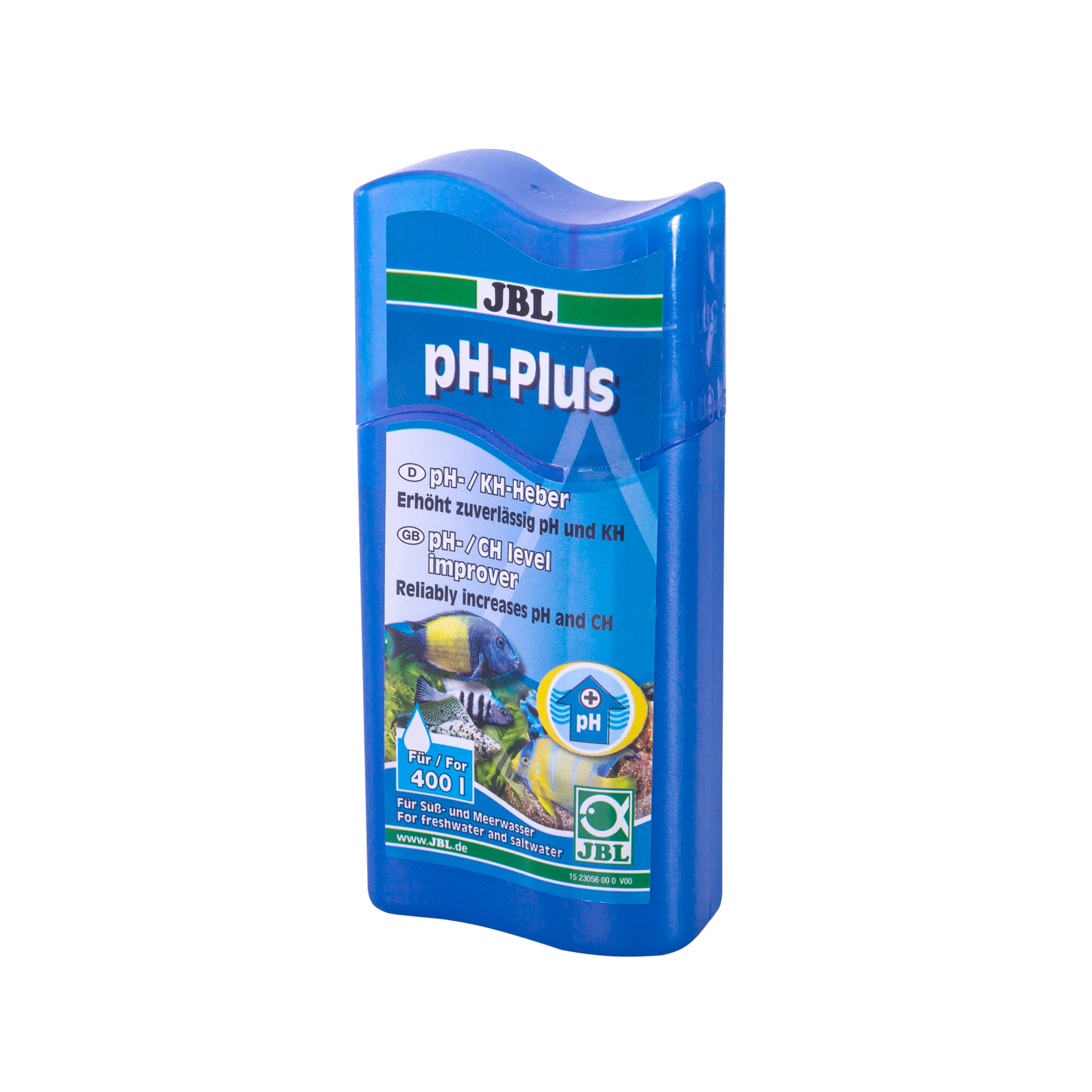 For adjusting the pH value and carbonate hardness to the requirements of fish and invertebrates in freshwater and saltwater aquariums