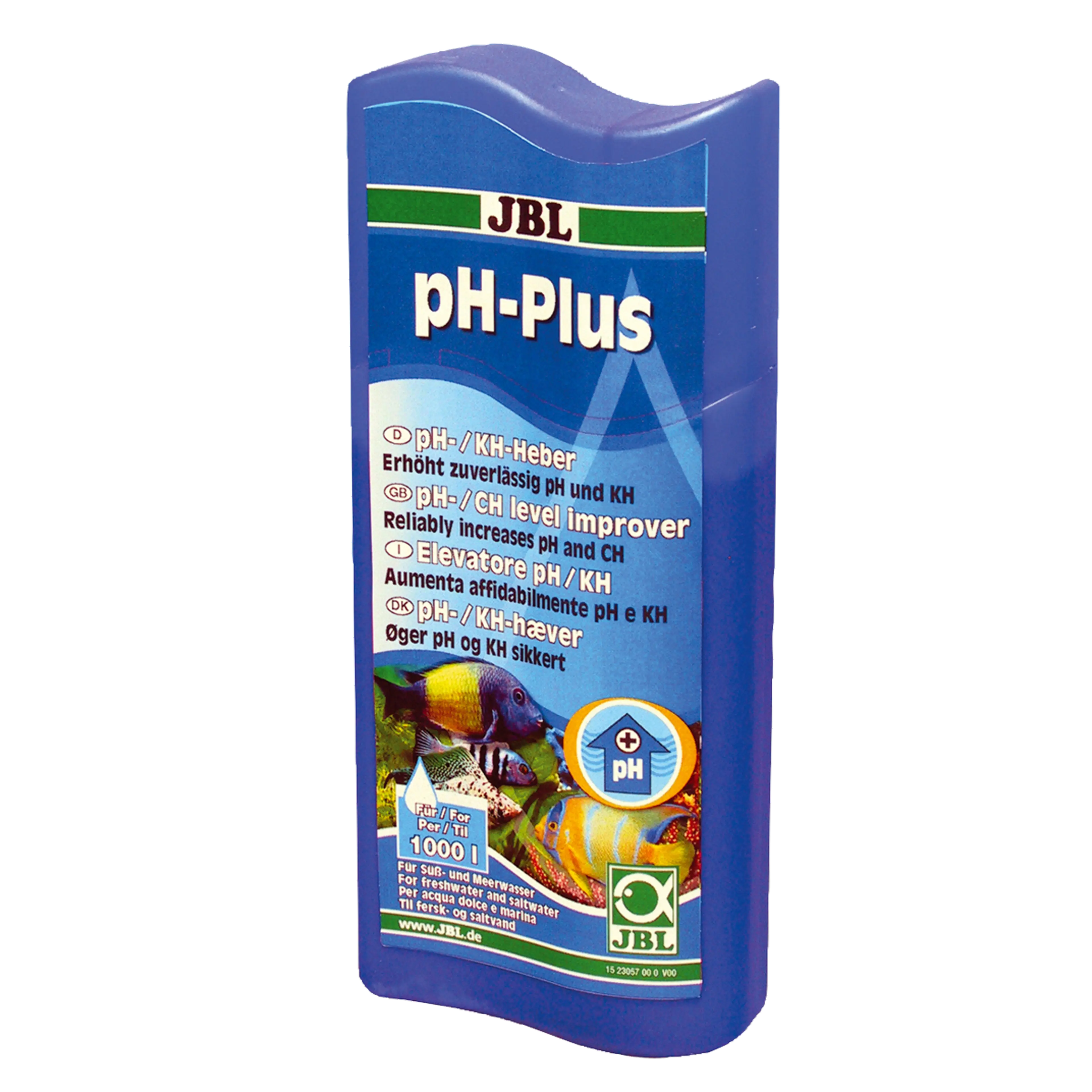 For adjusting the pH value and carbonate hardness to the requirements of fish and invertebrates in freshwater and saltwater aquariums
