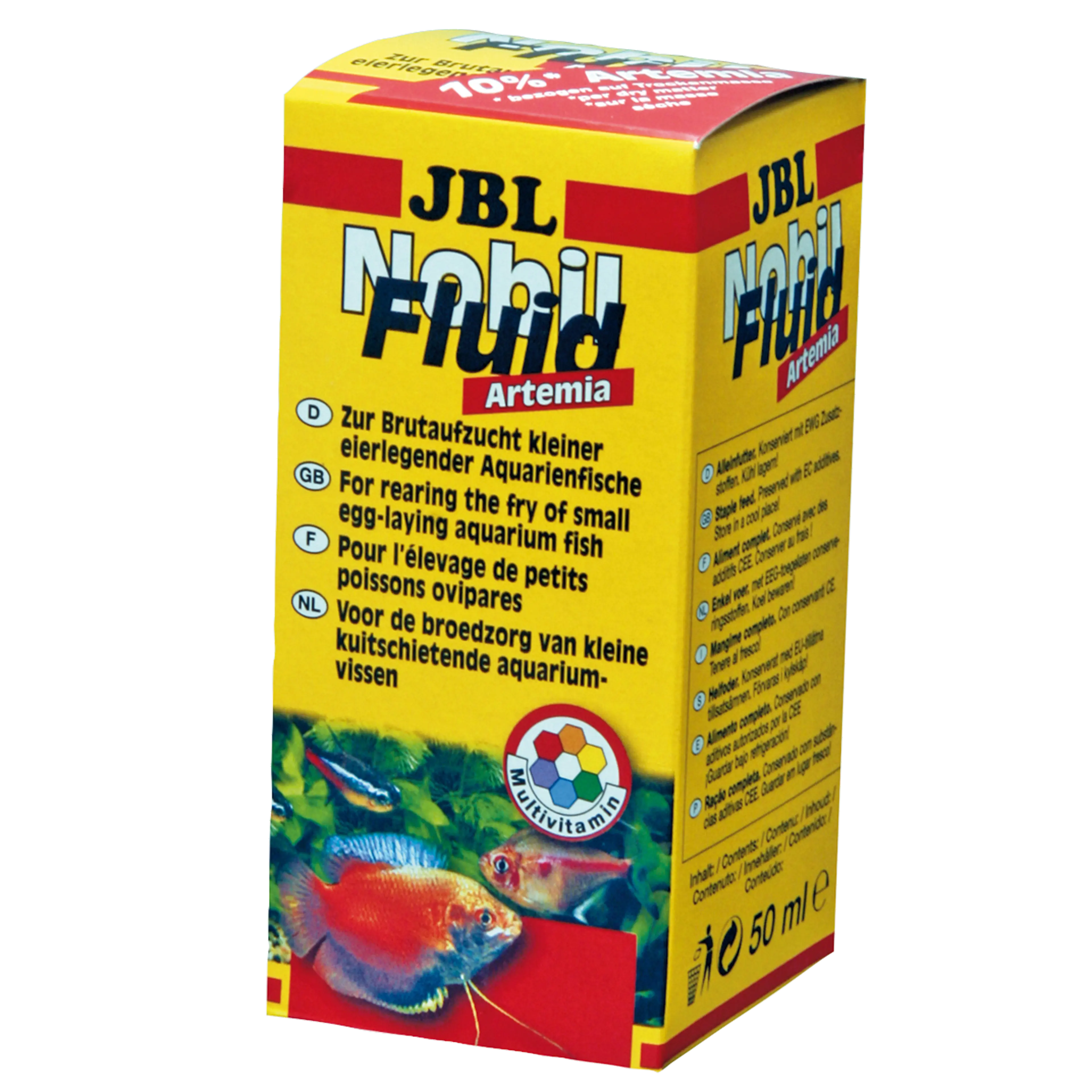 Complete nutrition: Liquid rearing food for young egg-laying aquarium fish. Ultra-fine homogenate made from over 50 natural raw materials.