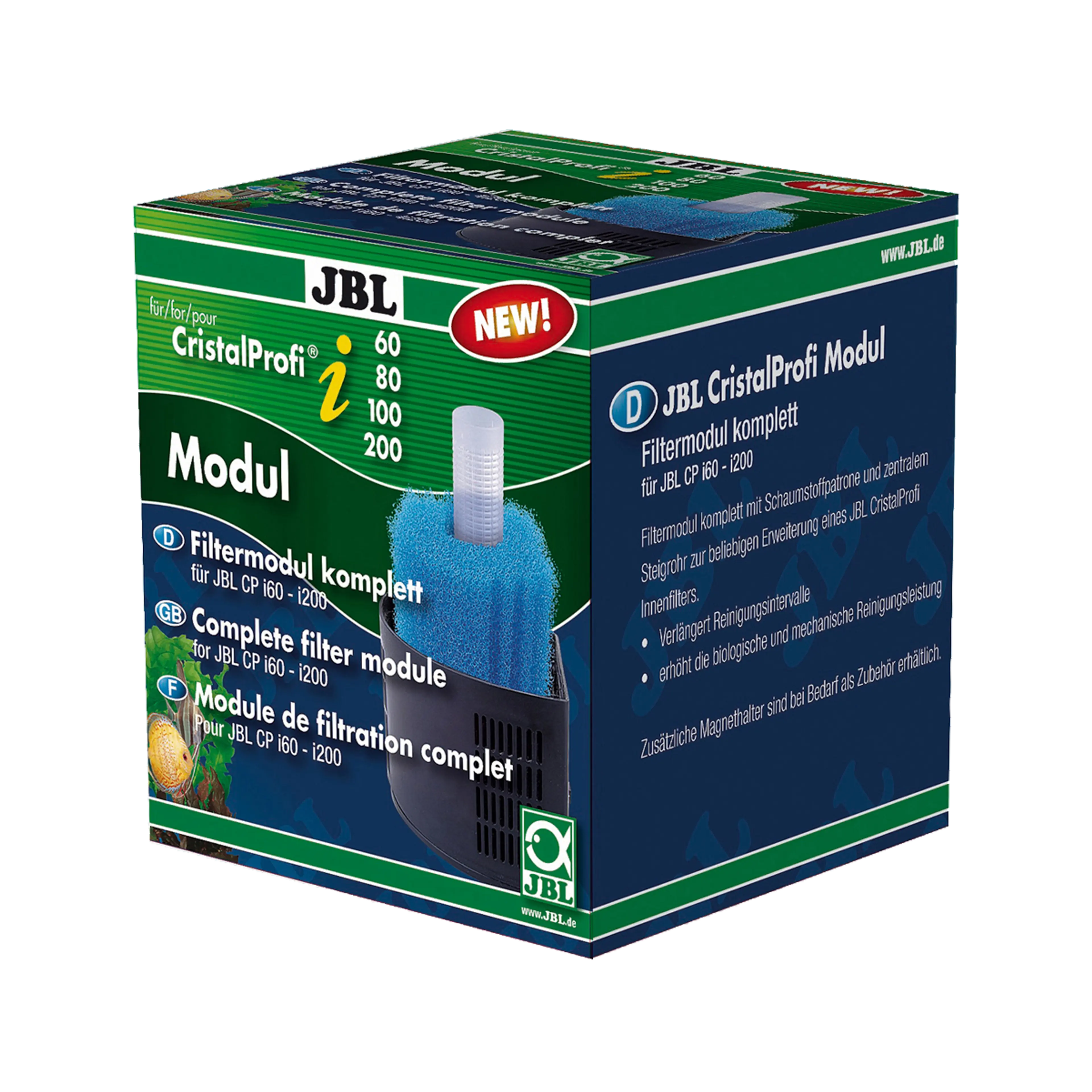 Como pieza de repuesto o complemento para la ampliación: módulo de filtro completo para la serie JBL CristalProfi i (i60 - i200).
