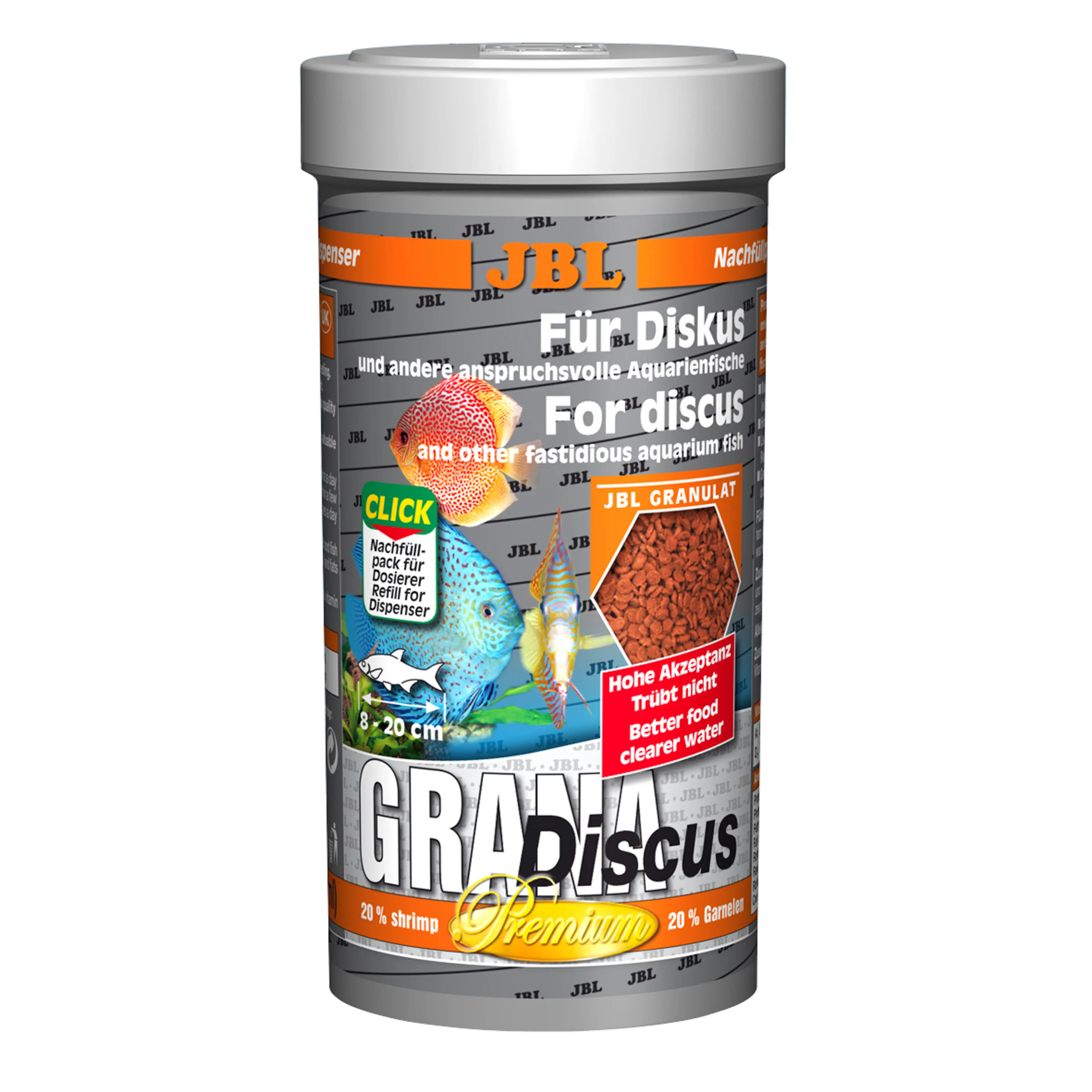 Complete nutrition, optimal growth and vibrant colours thanks to selected raw materials for demanding discus cichlids