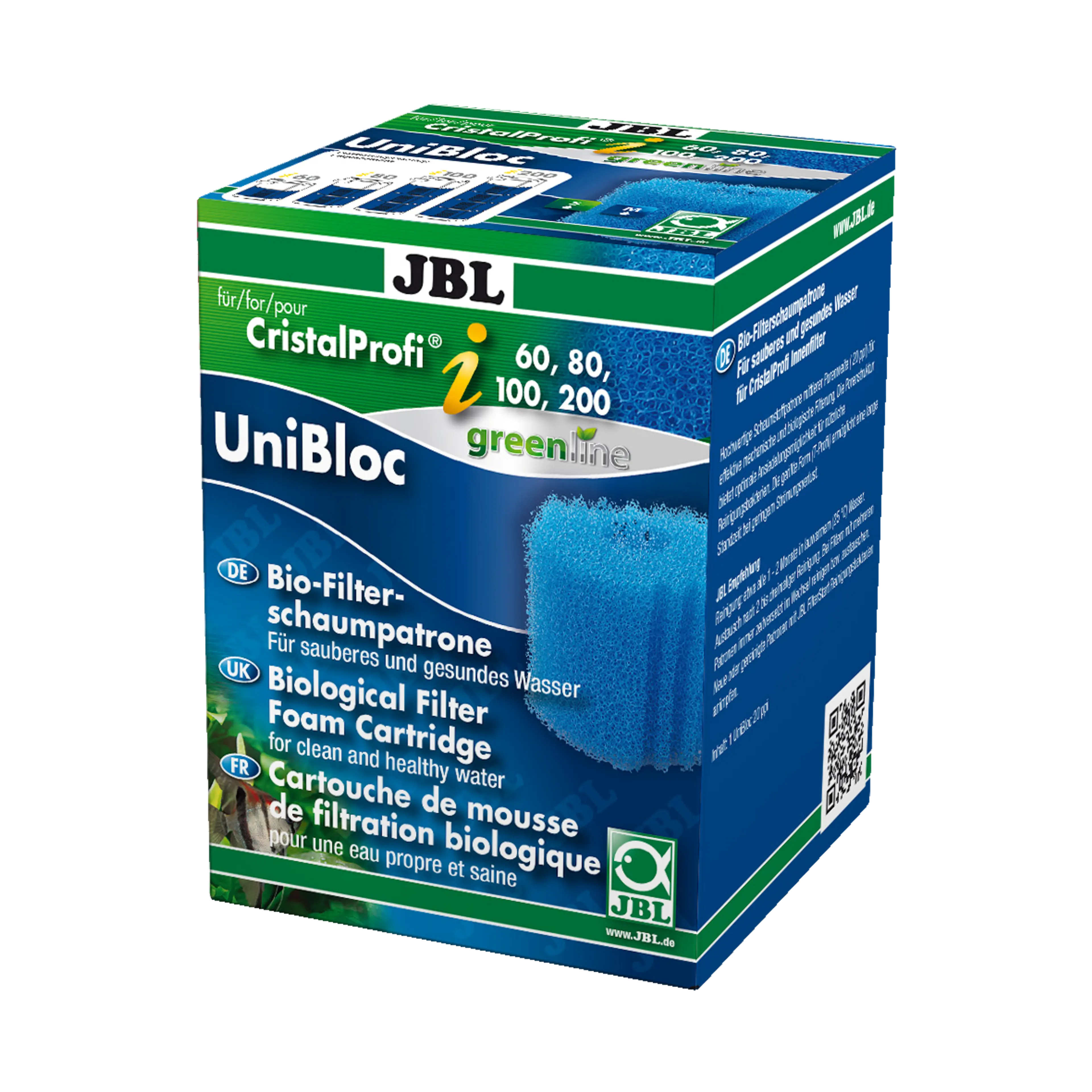 Clean and healthy water: Replacement foam cartridge for CristalProfi i60-200 aquarium filters