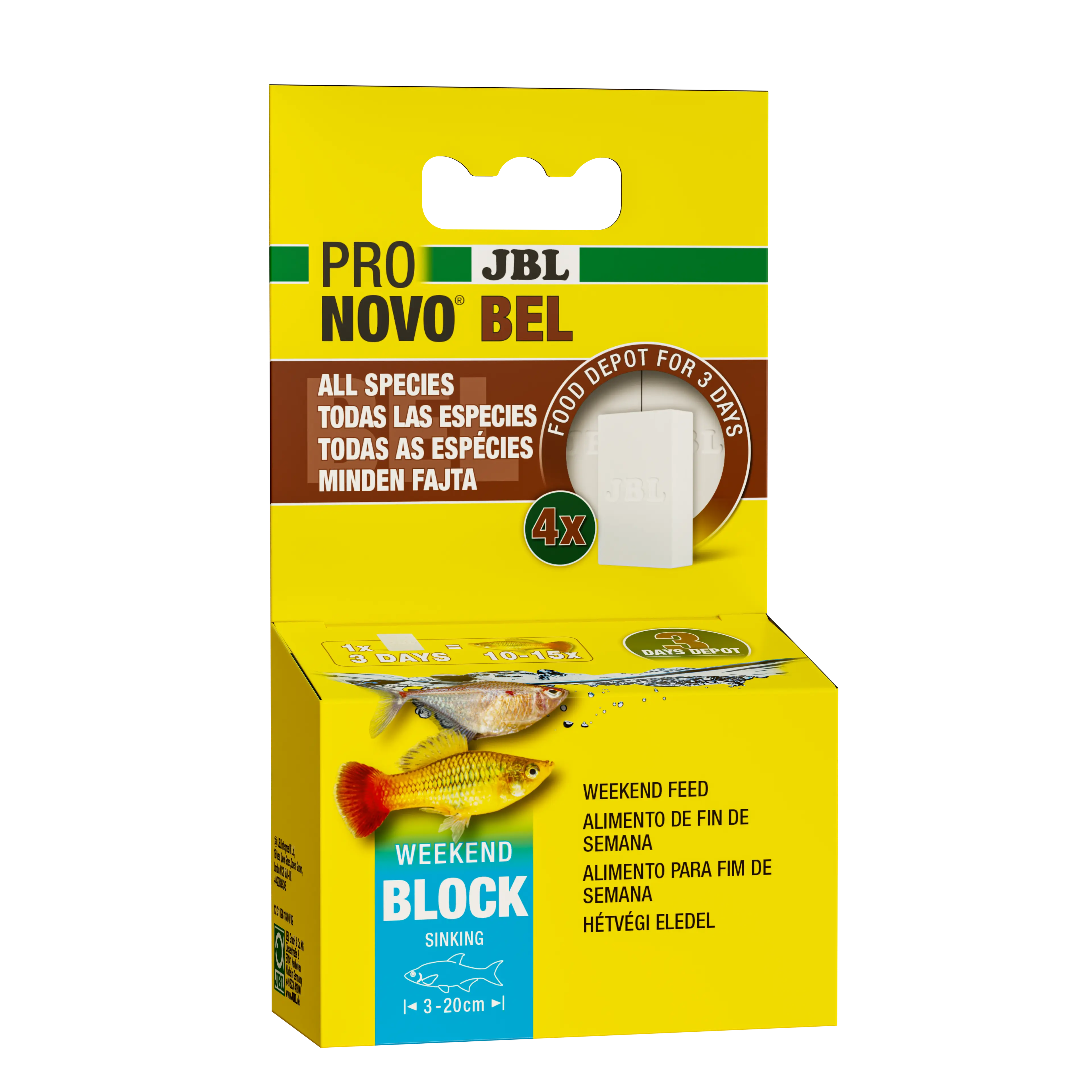 Feed your aquarium fish with stored food for 3 days.