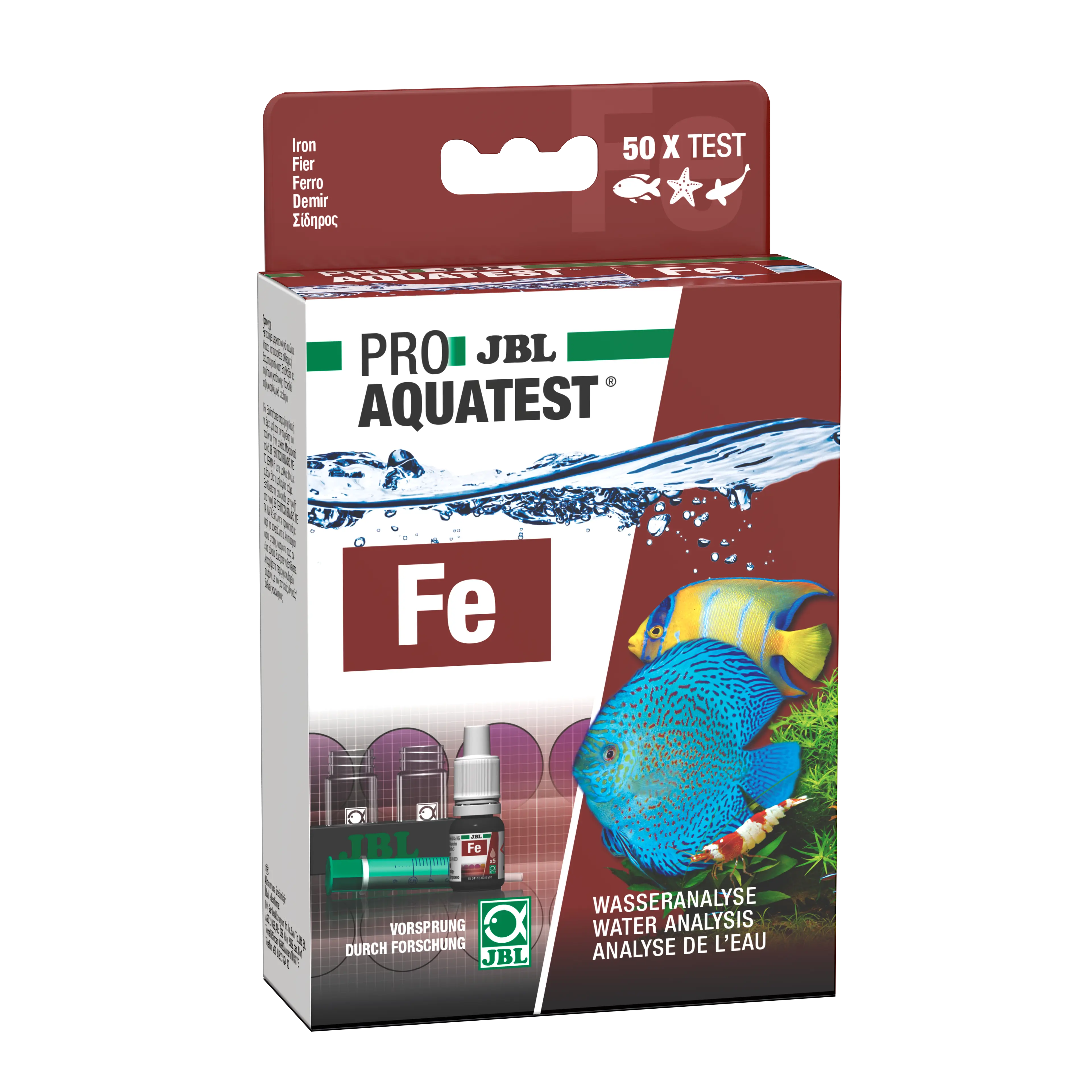 Simple and reliable monitoring of water values in aquariums/ponds. Determination of the optimum iron value in fresh and salt water.