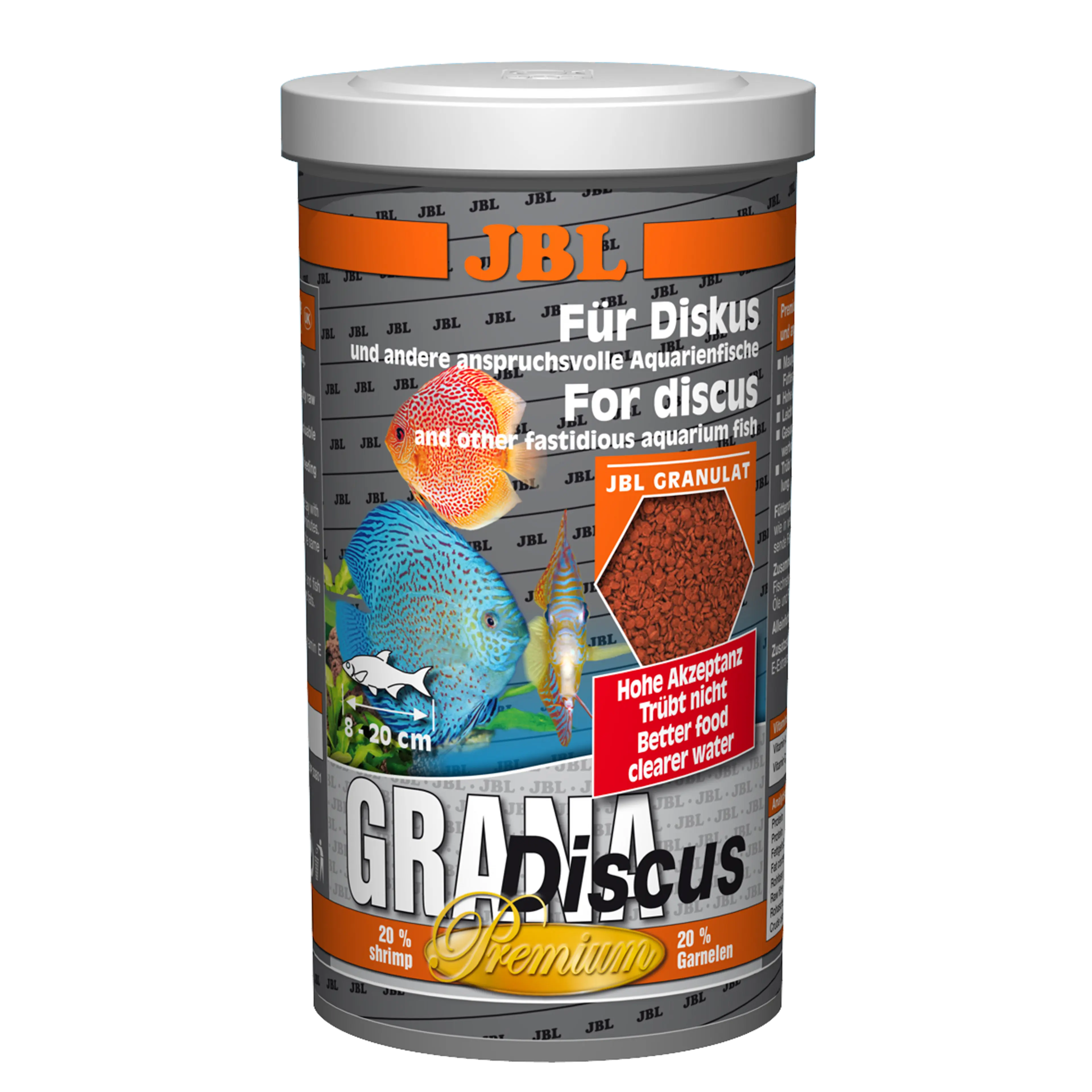 Complete nutrition, optimal growth and vibrant colours thanks to selected raw materials for demanding discus cichlids